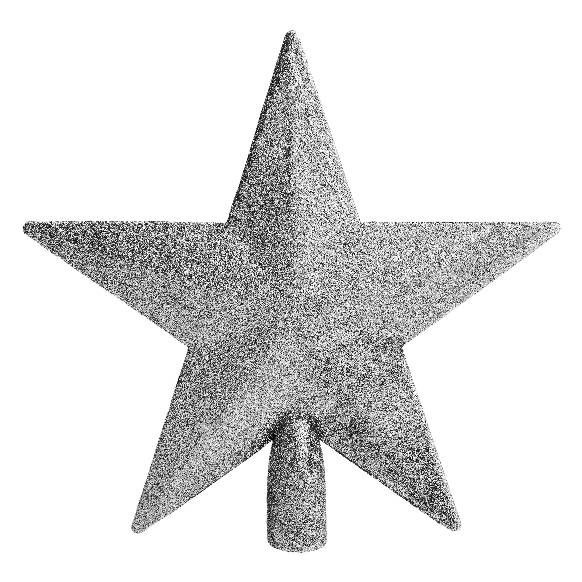 Spetebo Christbaumspitze 3D Weihnachtsstern 20 cm mit Glitzer (1-tlg), Festliche Sternspitze für Tannenbaum