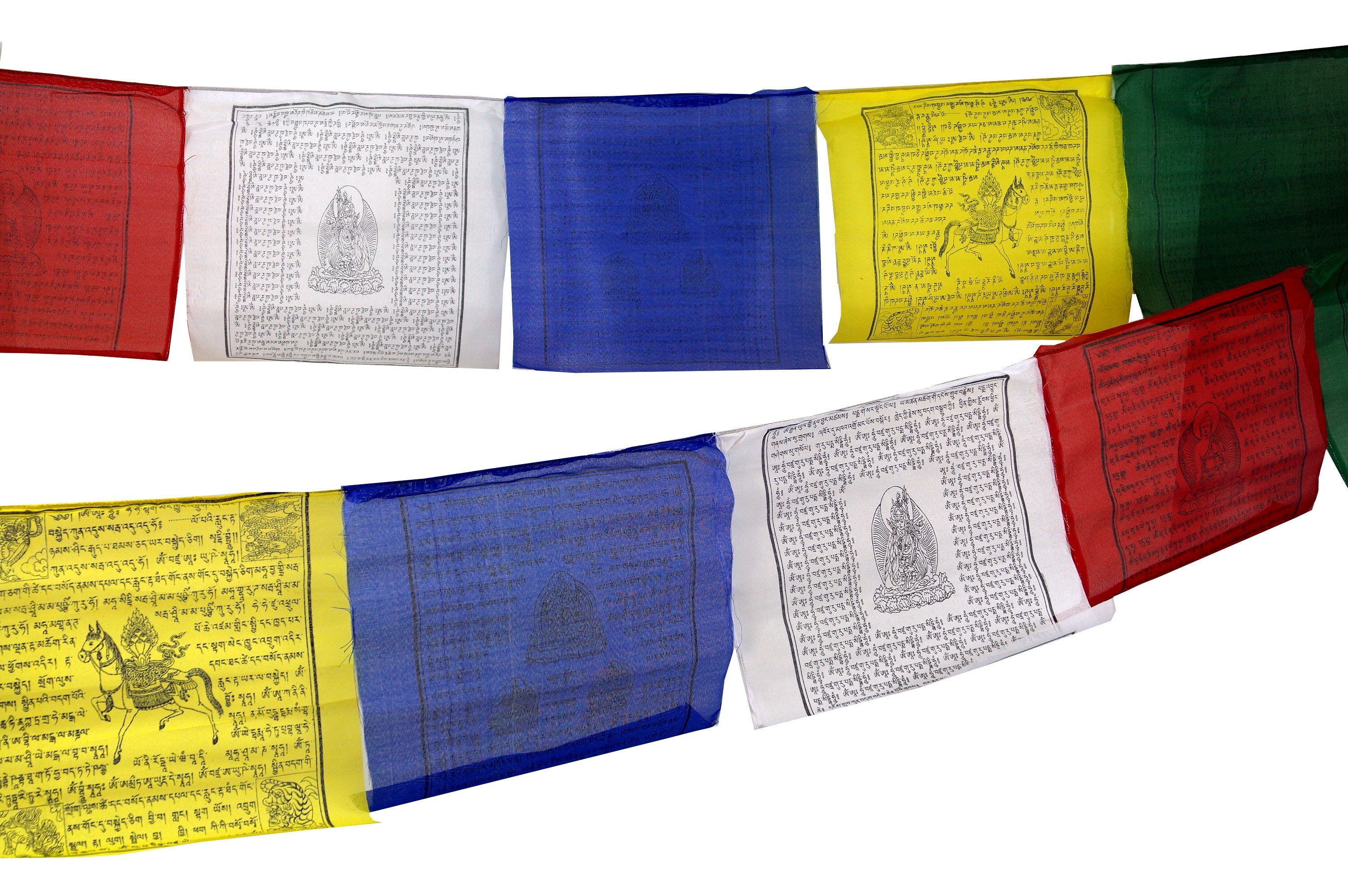Guru-Shop Wimpelkette Gebetsfahnen (Tibet) 1,50 12*12 Sparpack.. m Stück (wimpel lang 5 cm)