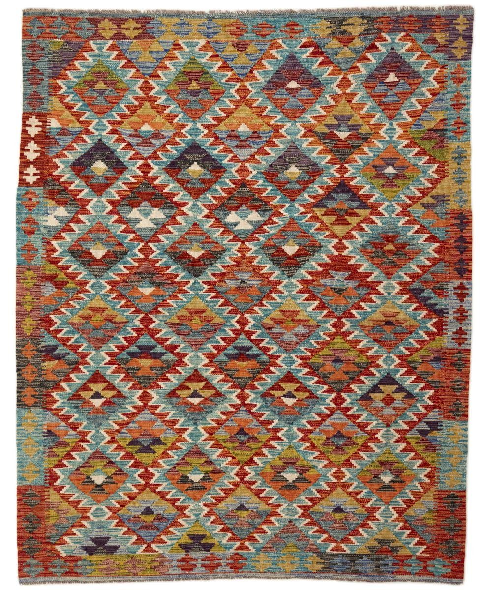 Orientteppich Kelim Afghan 161x201 Handgewebter Orientteppich, Nain Trading, rechteckig, Höhe: 3 mm