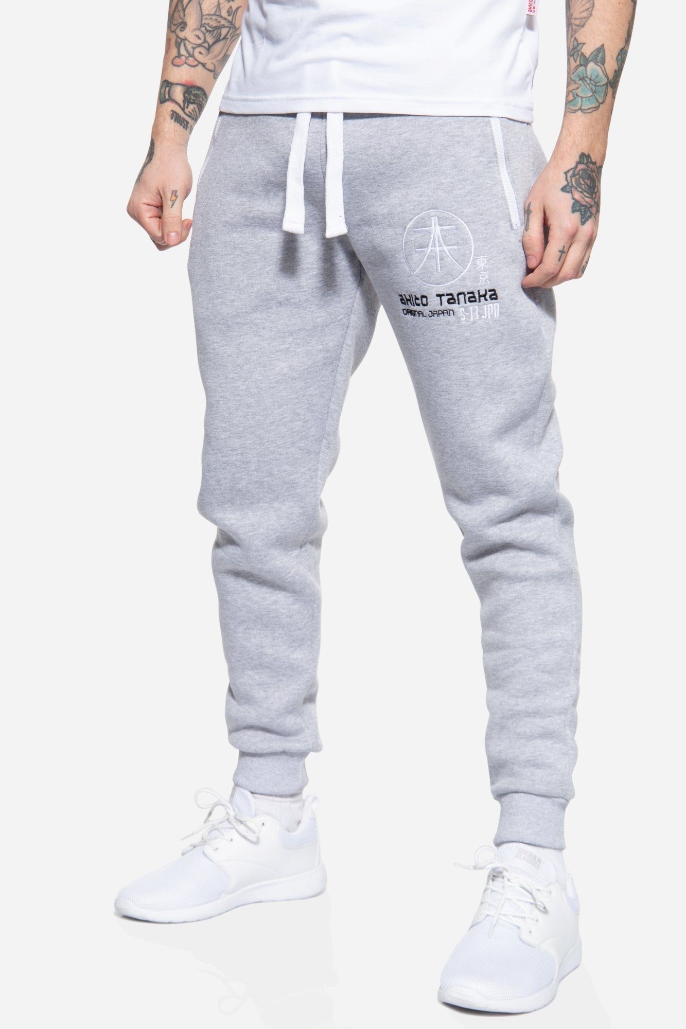 Akito Tanaka Jogginghose Simple mit Logo-Stickerei