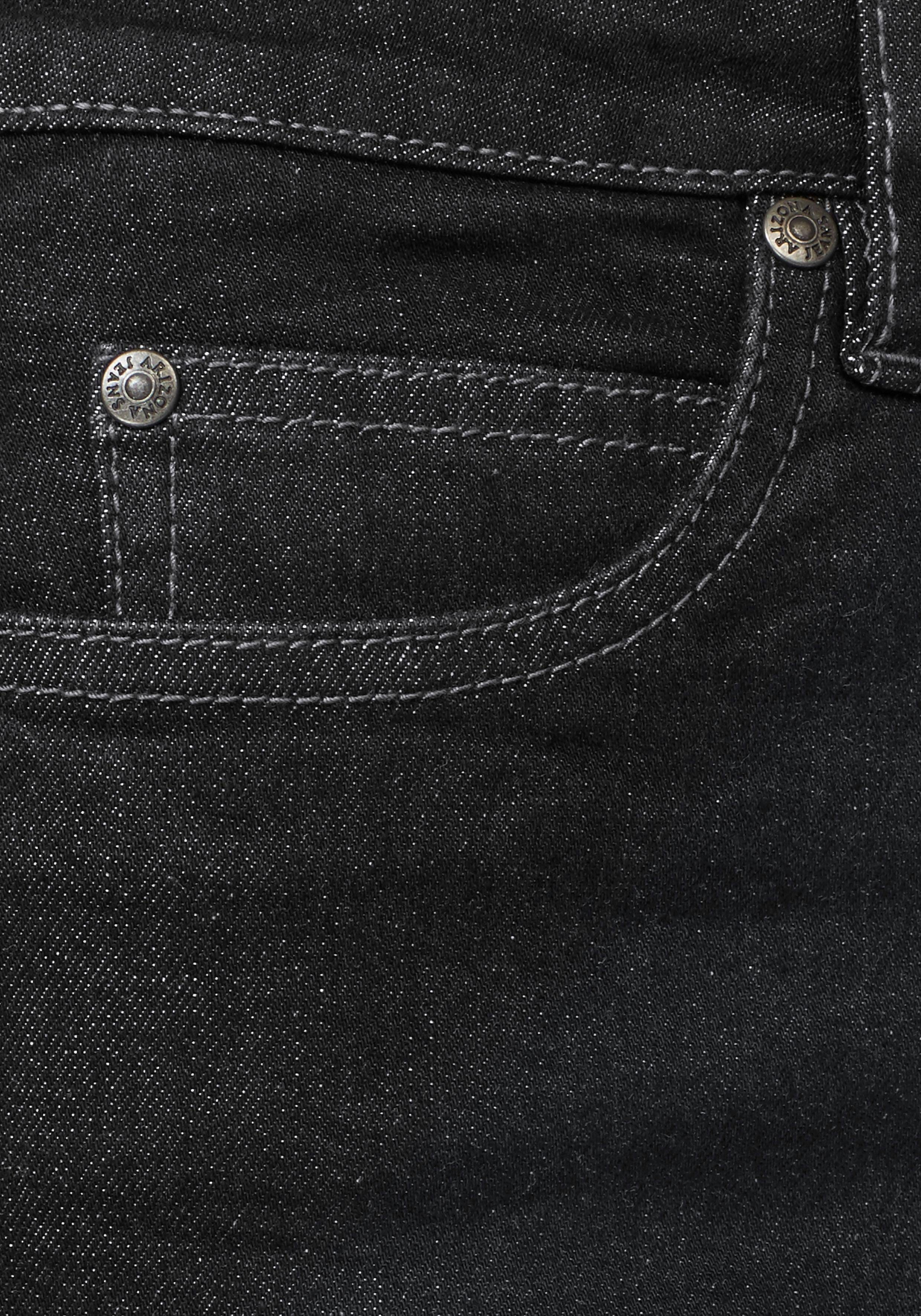 Bootcut-Jeans High black Arizona Comfort-Fit Waist