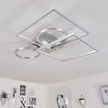 hofstein Deckenleuchte »Sarzanello« dimmbare Deckenlampe, Metall/Kunststoff, Nickel-matt/Weiß, 3000 Kelvin, dimmbar über herkömmlichen Lichtschalter, verstellbare Schirme