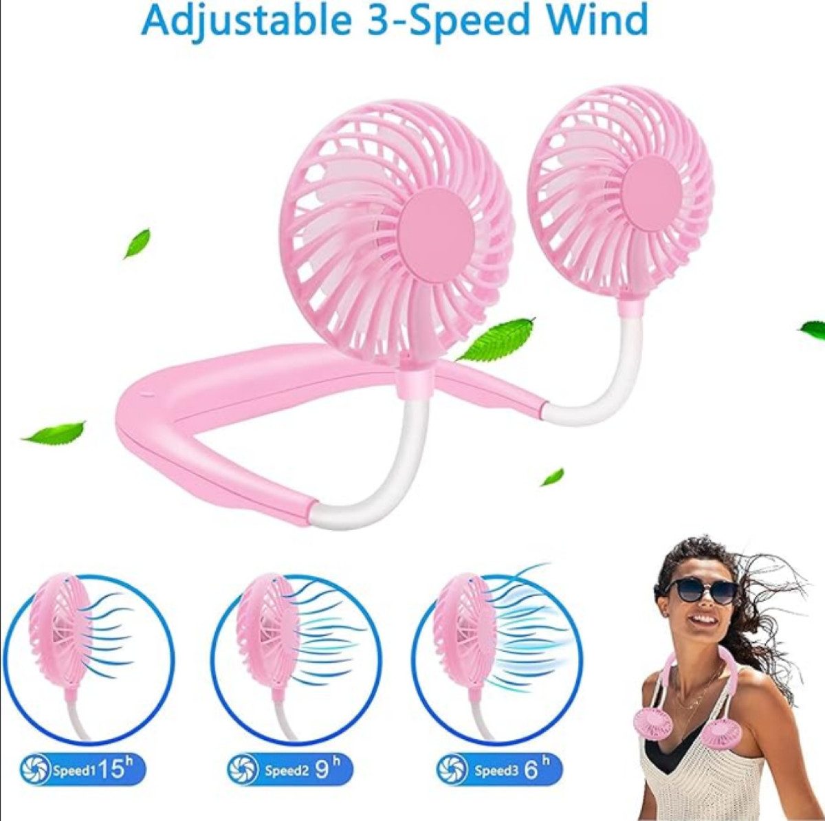 NASUM Handventilator Aroma Therapy Nackenlüfter - Tragbarer Halsventilator günstig online kaufen