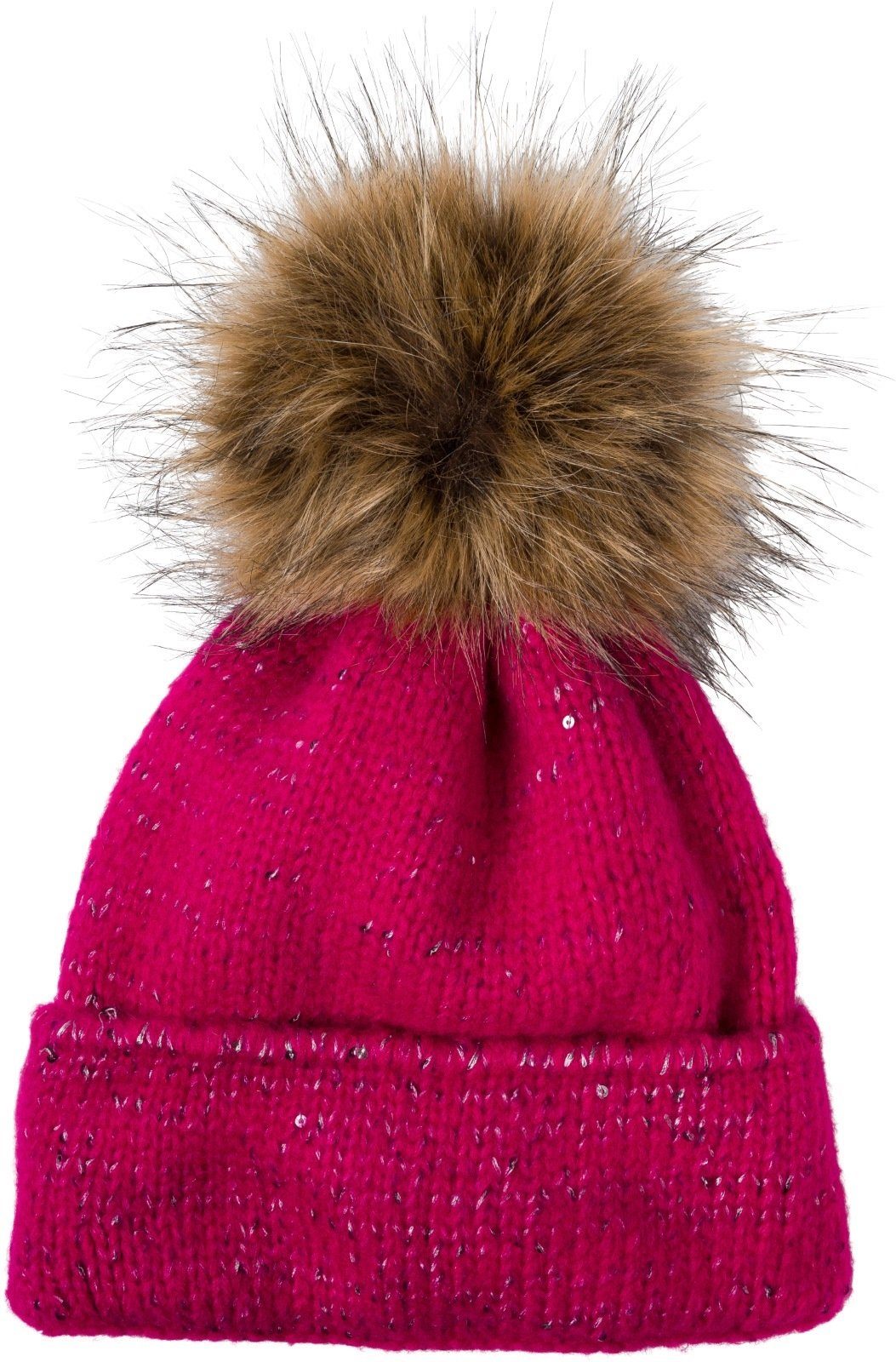 styleBREAKER Bommelmütze Strick Bommelmütze Einfarbig Pailletten (1-St) günstig online kaufen