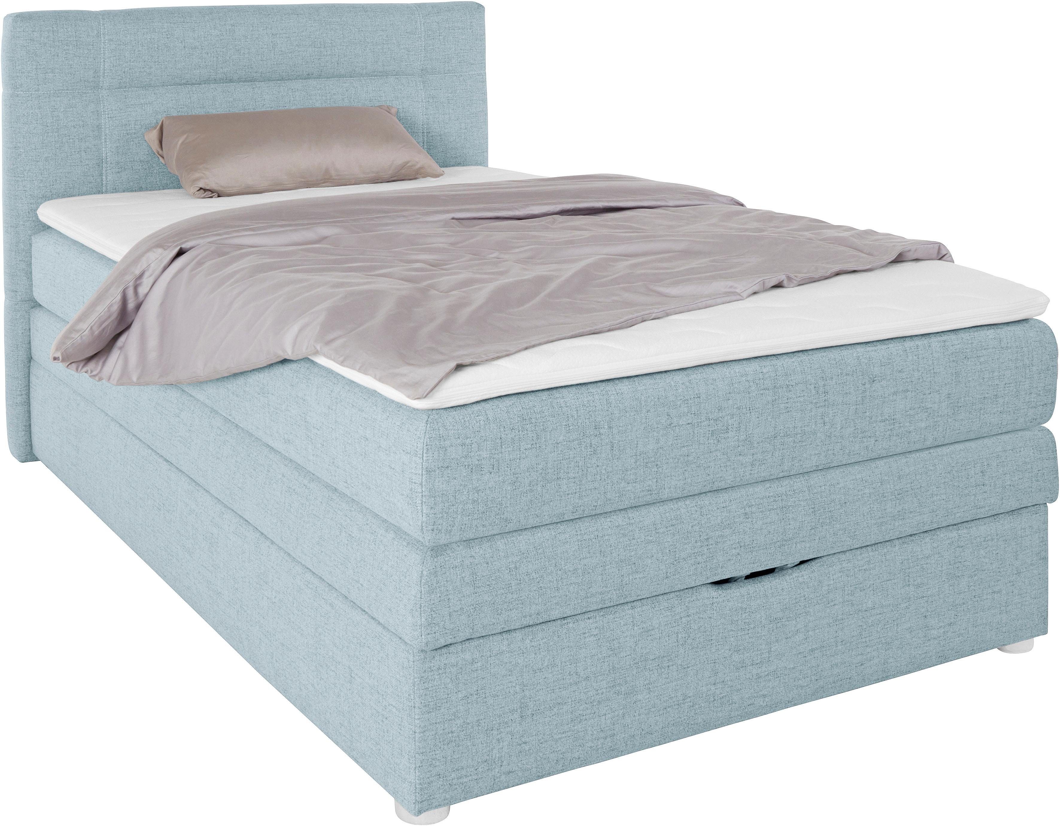 Jockenhöfer Gruppe Boxspringbett Carmen, mit Bettkasten und Topper, erhältlich in 120 & 140cm Breite