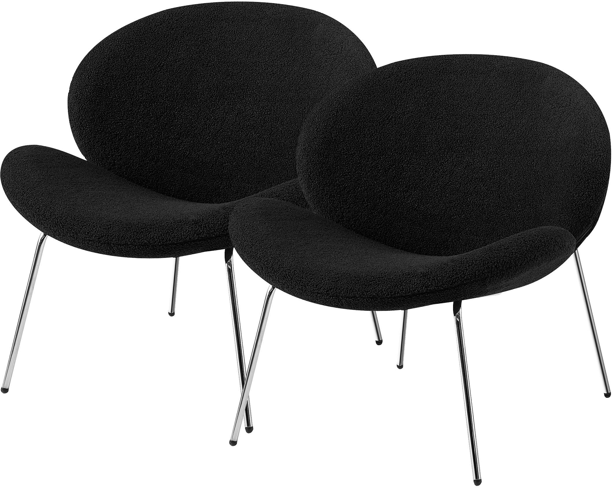 Kayoom Polsterstuhl Stuhl Jaden 125 2er-Set, im angesagten Stoff mit dem Kräusel-Effekt (Set, 2 St), Ästhetisch minimalistisches Design, Bouclé Stoff, breites Sitzen