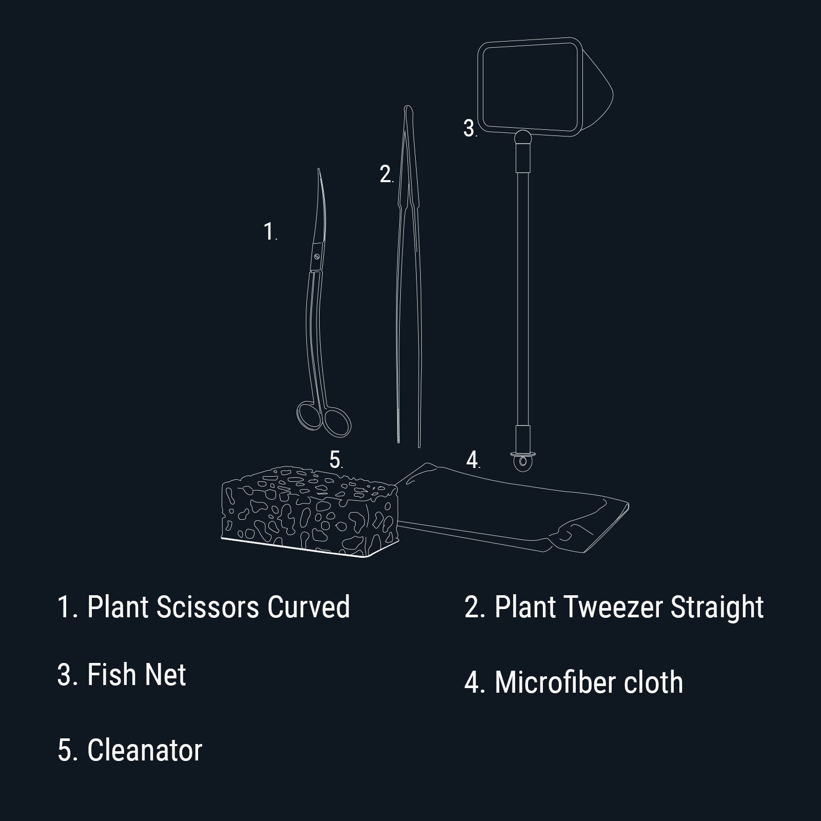 DENNERLE Aquariendeko Aquarium Care Set, (5-tlg)