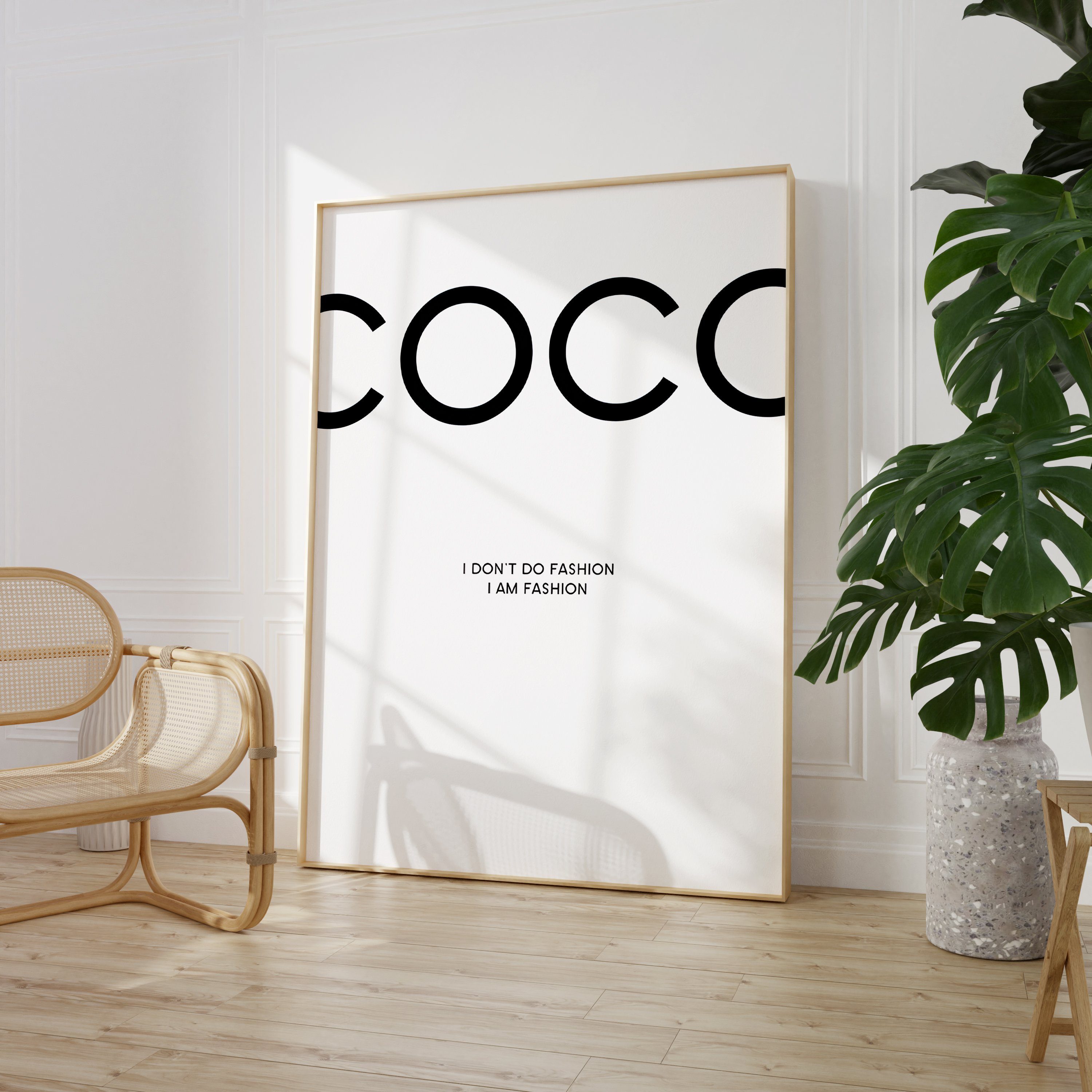 JUSTGOODMOOD Poster Premium ® Coco Chanel Poster · Fashion · ohne Rahmen, Poster in verschiedenen Größen, Poster, Wandbild