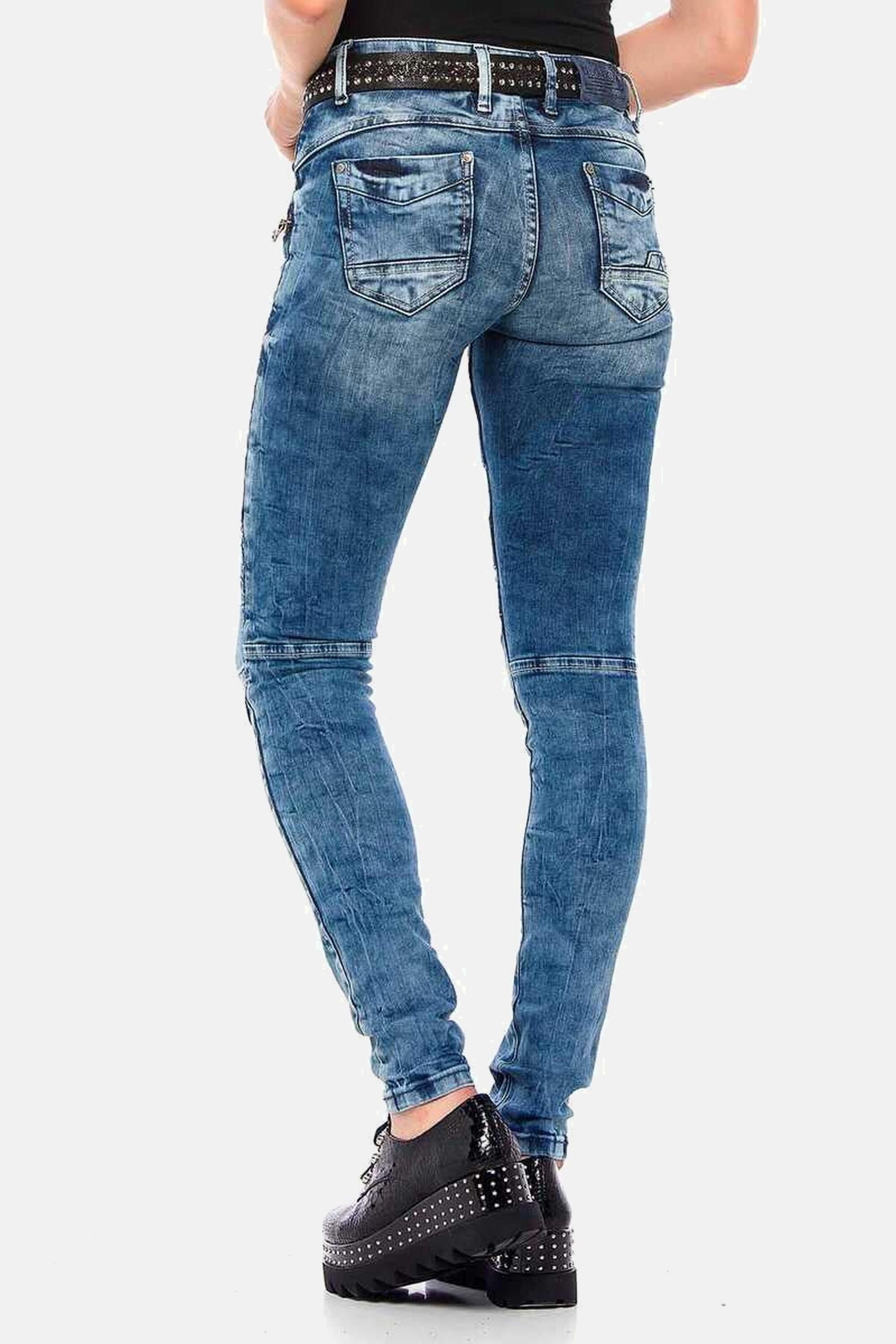 Cipo & Baxx Slim-fit-Jeans Jeans mit coolen Stickelementen, WD381 – Bild 3 von 5