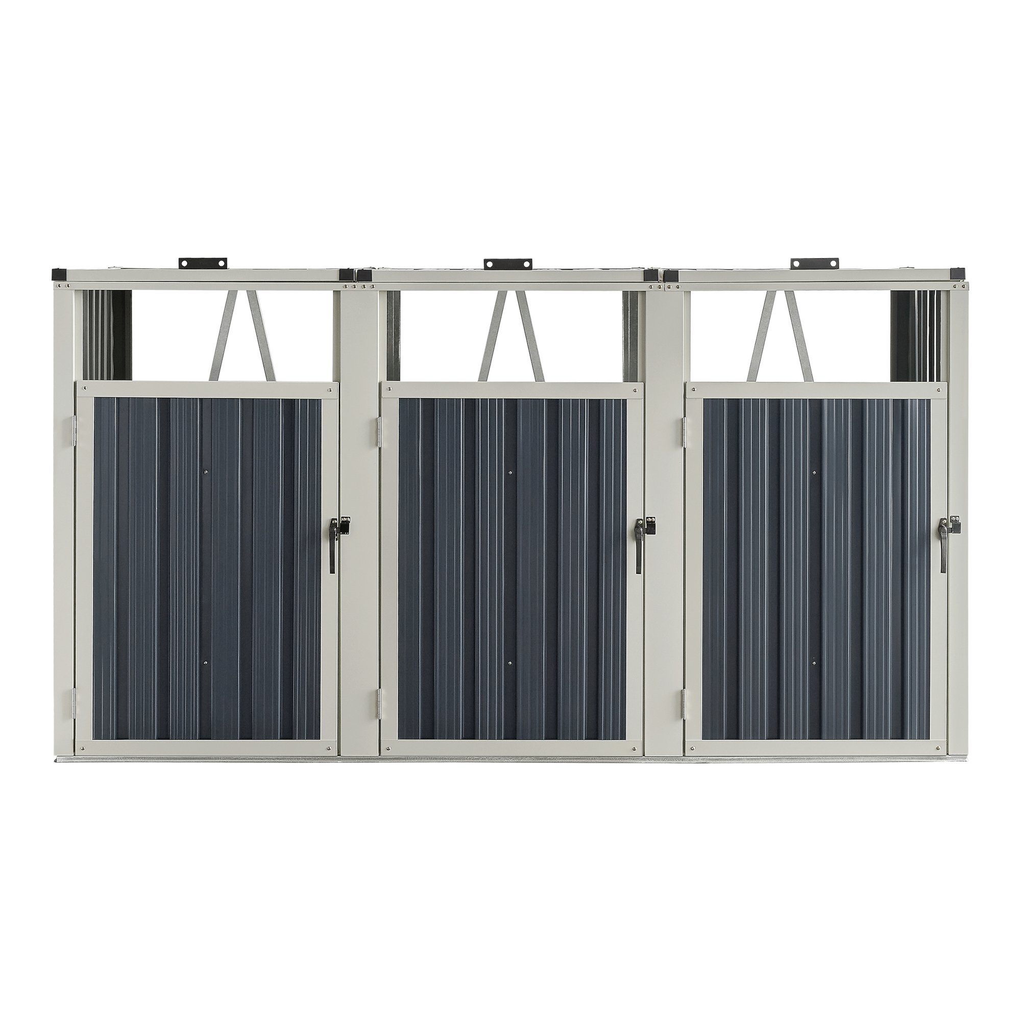 pro.tec Mülltonnenbox, »Tarbek« Mülltonnen Verkleidung für 3 Tonnen 240 L Stahl Anthrazit