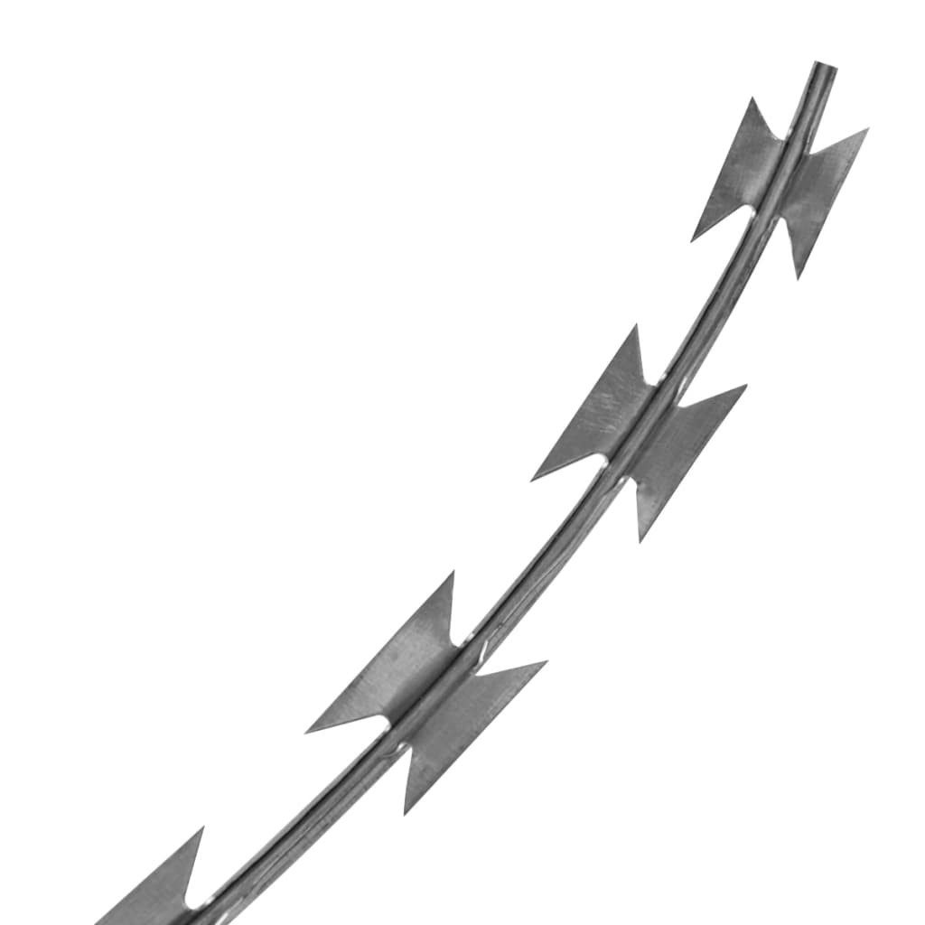vidaXL Spanngurt Stacheldraht Concertina Klingendraht Verzinkter Stahl 100 m (1-St)