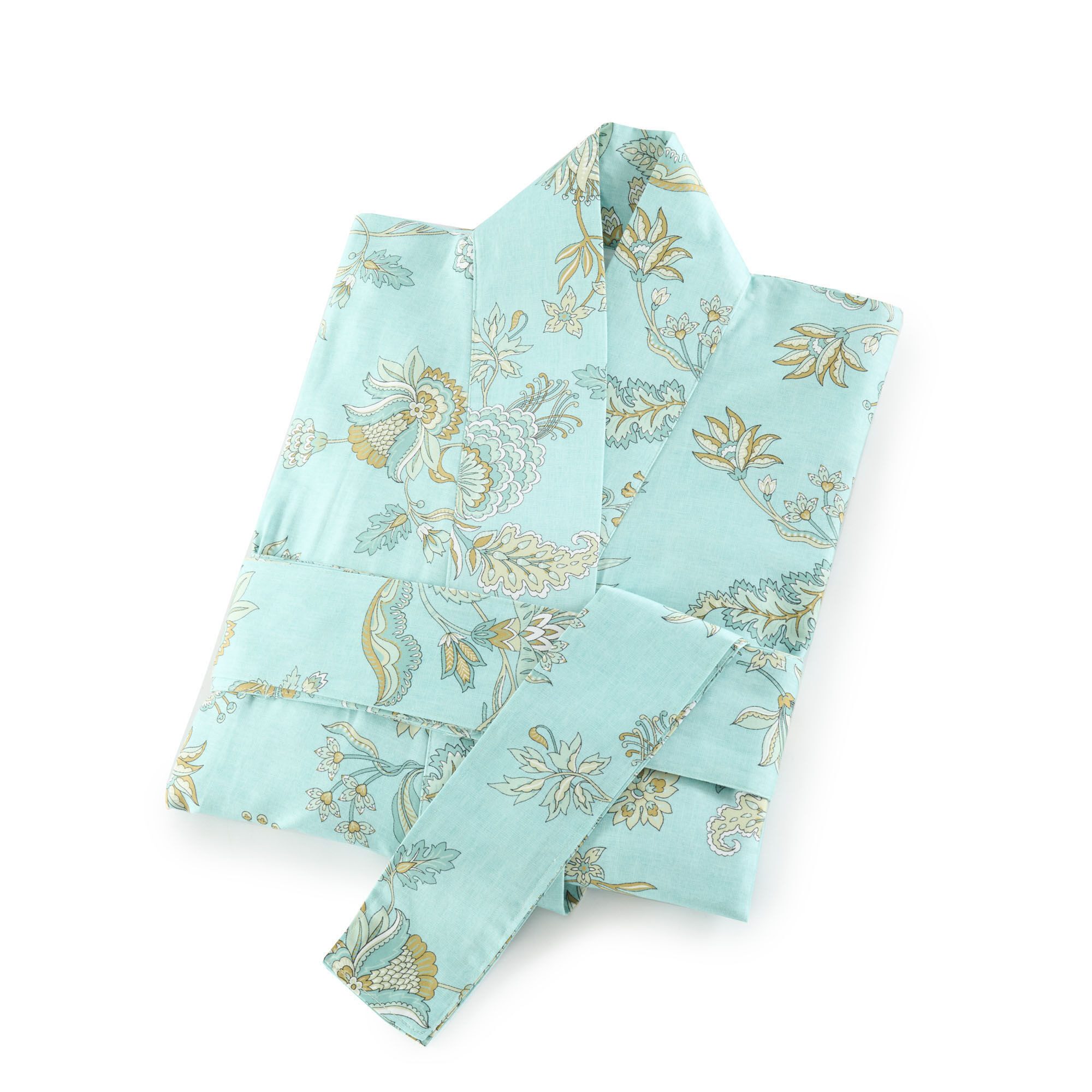 Bassetti Kimono IND ROSES, lang, Baumwolle, Gürtel, aus hochwertigem Baumwollsatin