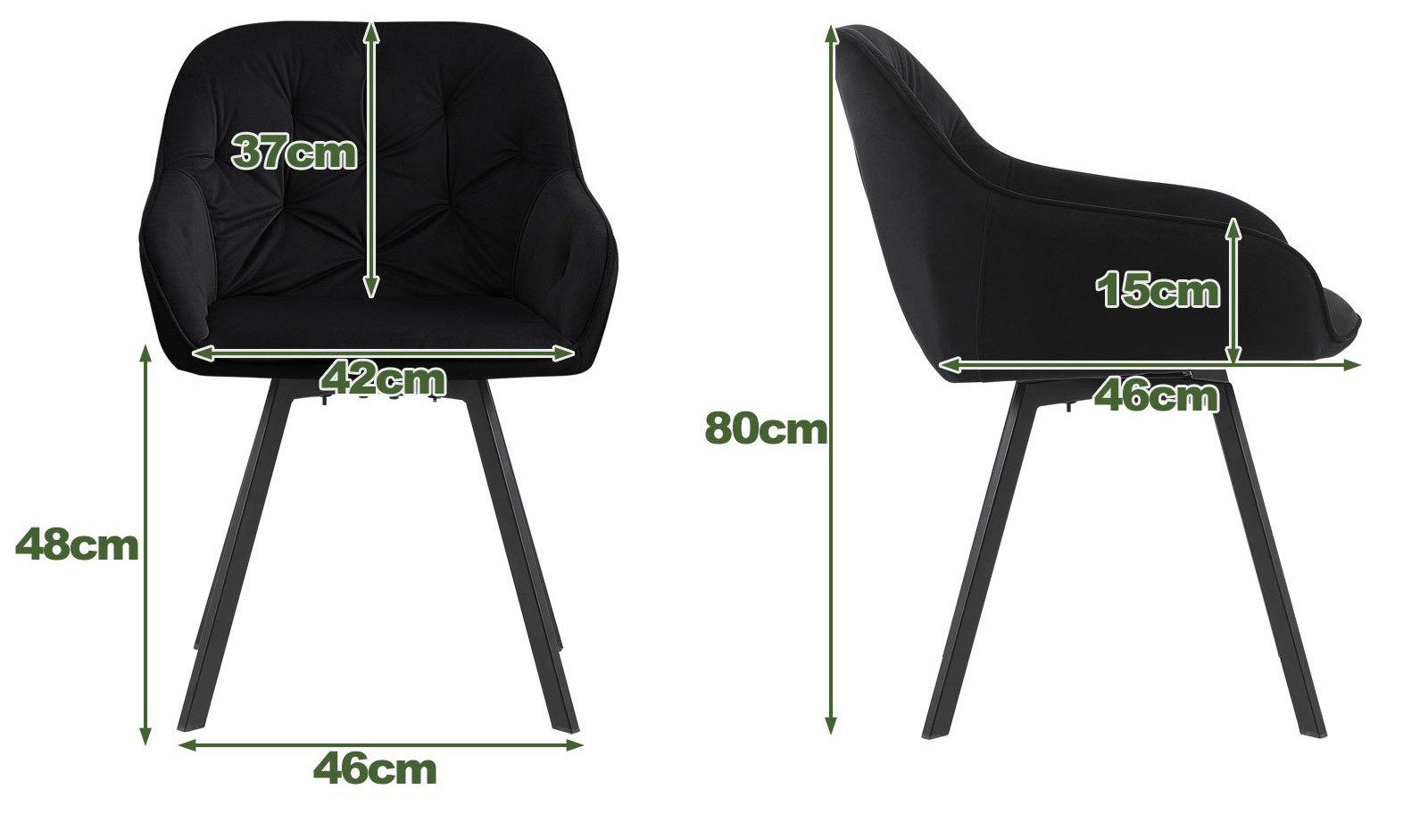 Ofcasa Esszimmerstuhl Drehstuhl (2er Set), Samt günstig online kaufen
