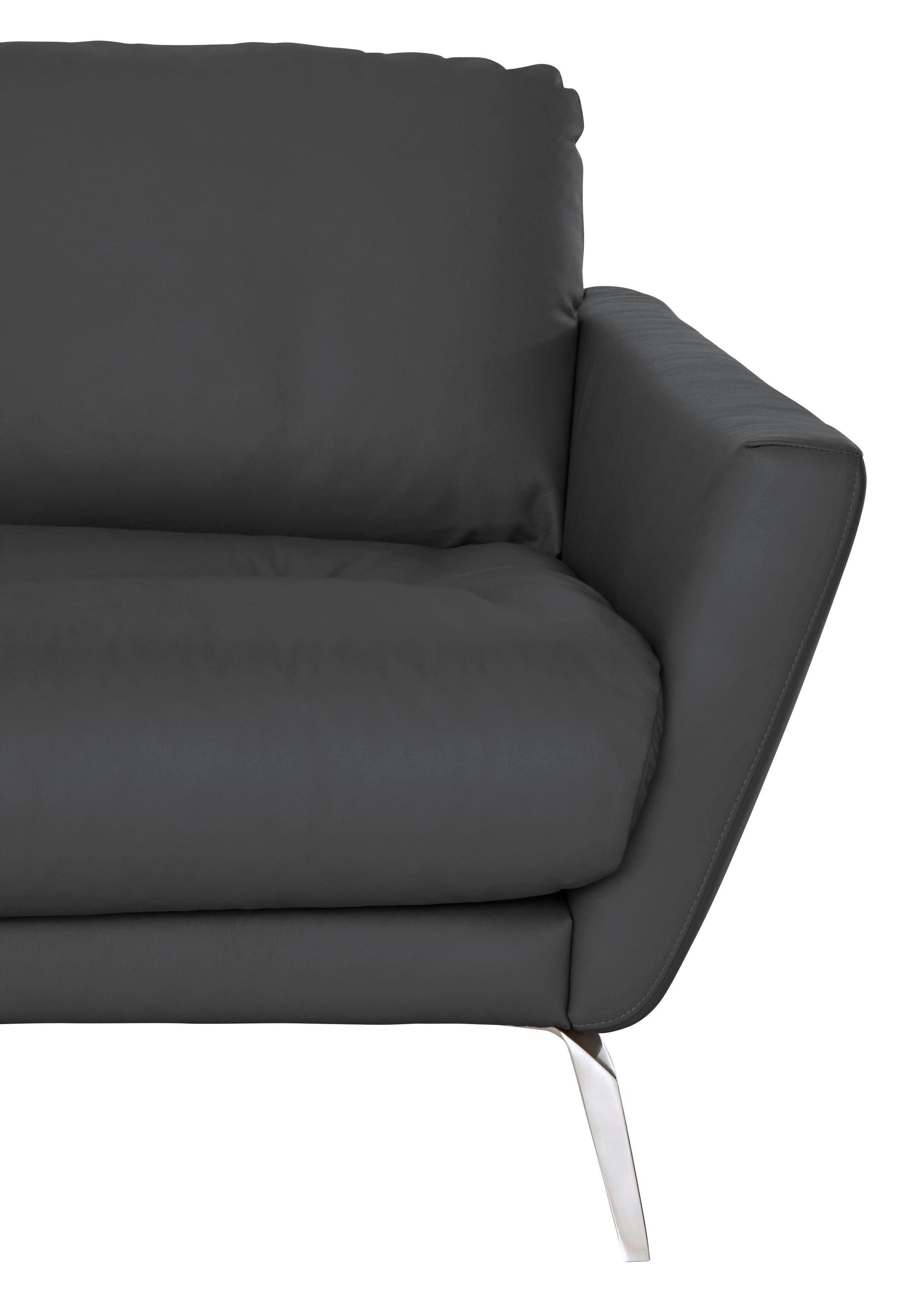 Sitz, Füße mit glänzend Heftung dekorativer Chrom Big-Sofa im softy, W.SCHILLIG