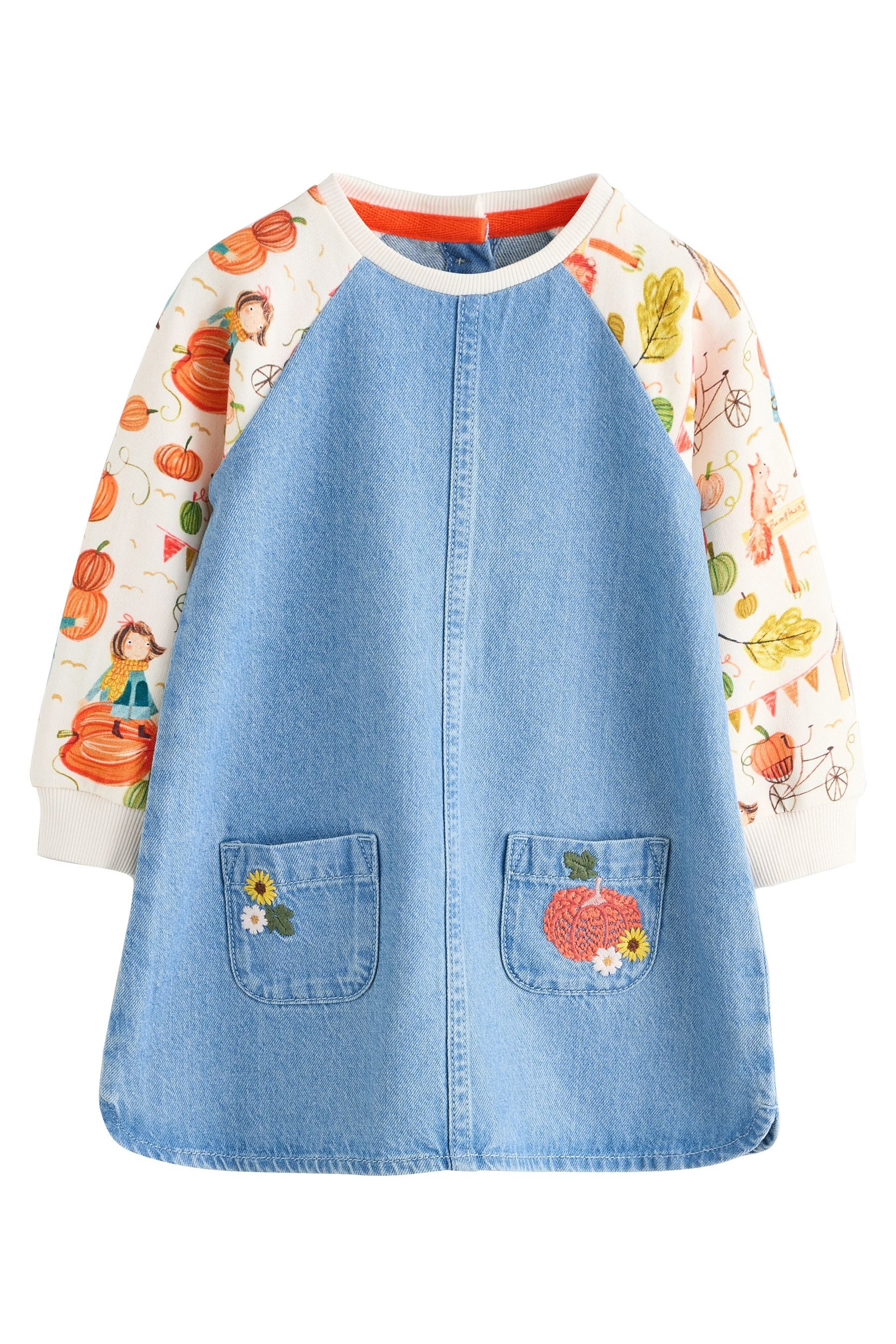 Next Jeanskleid Denim-Kleid mit Raglanärmeln (1-tlg) günstig online kaufen
