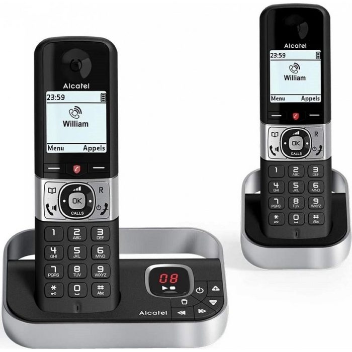 Alcatel F890 Voice Duo - Schnurloses Festnetztelefon - schwarz Festnetztelefon