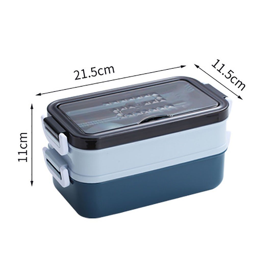 304 Lunchbox SRRINM Bento-Box doppellagig Edelstahl-Lunchbox