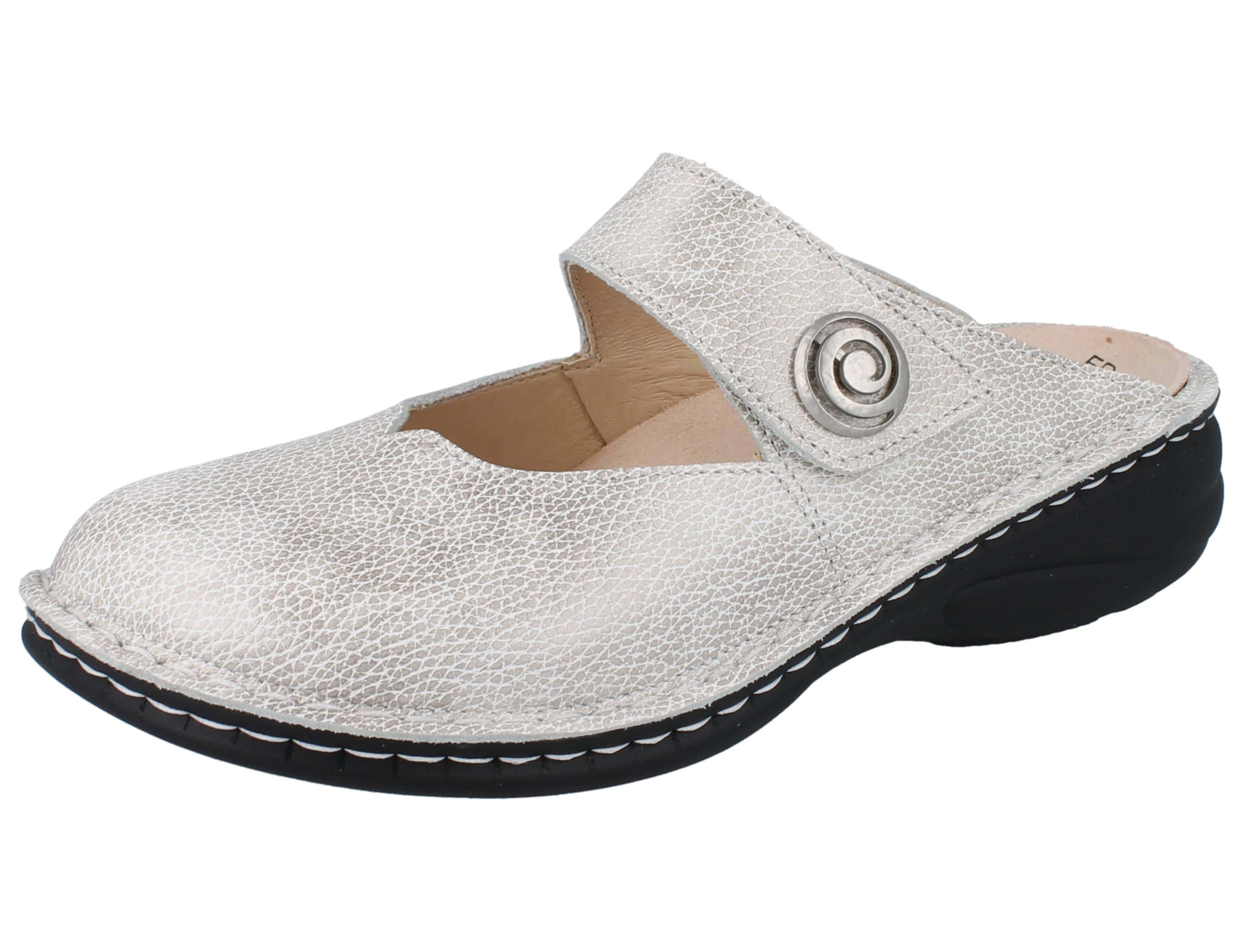Finn Comfort FINN COMFORT Canaro Damen Clog taupe Glattleder - Größe: 37 Clog Wechselfußbett