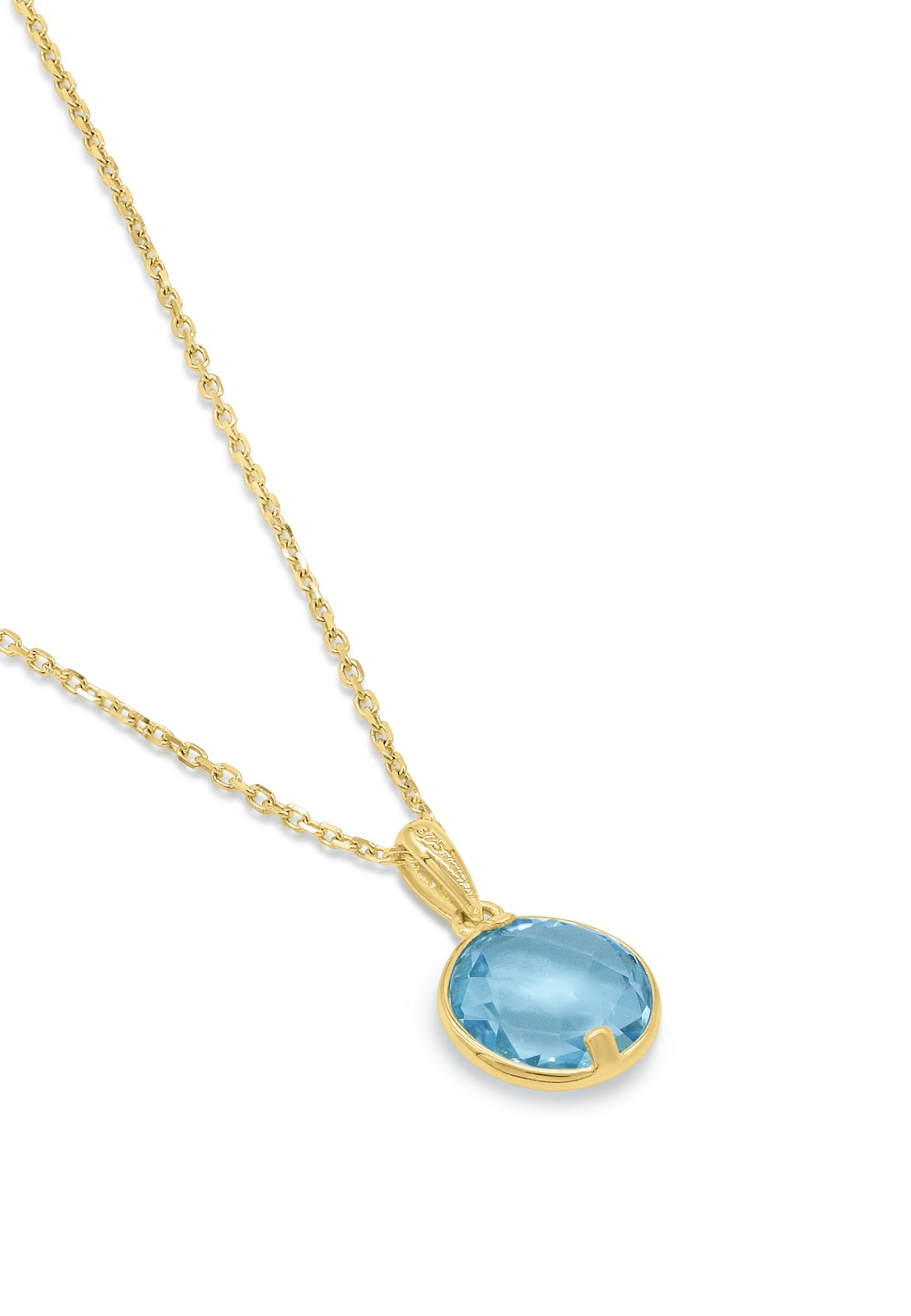 NANA KAY Kette mit Anhänger, mit farbigem Topas-Stein