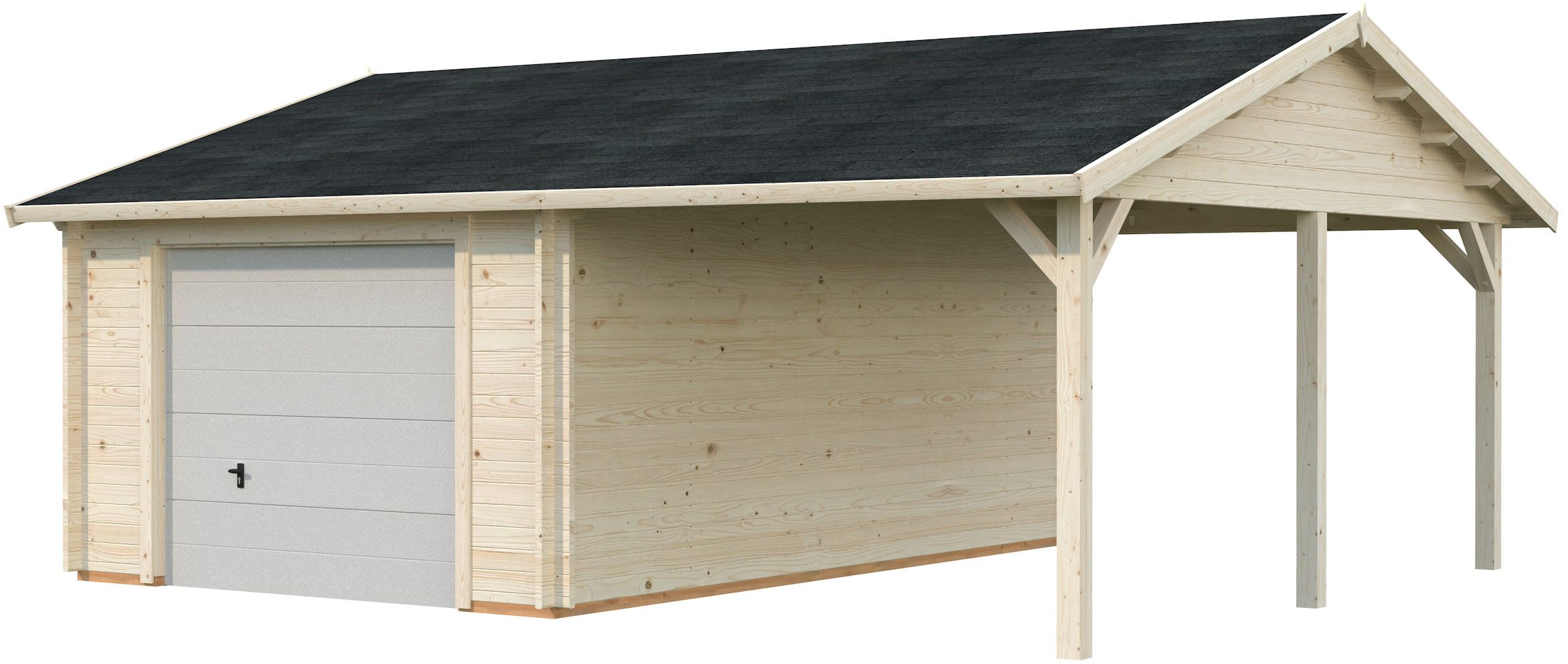 Palmako Garage Roger, mit Sektionaltor, BxTxH: 703x619x316 cm