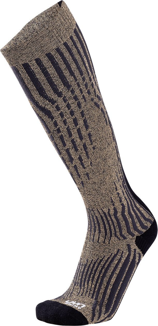 UYN Skisocken Cashmere Shiny Ski (edle Kaschmirsocken, atmungsaktivit) gold/schwarz