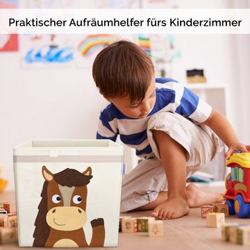 GLÜCKSWOLKE Aufbewahrungsbox Kinder - 15 Motive I Spielzeugkiste mit Deckel für Kinderzimmer (Größe 33x33x33), Boxen zur Aufbewahrung im Kallax Regal I Kiste für Spielzeug