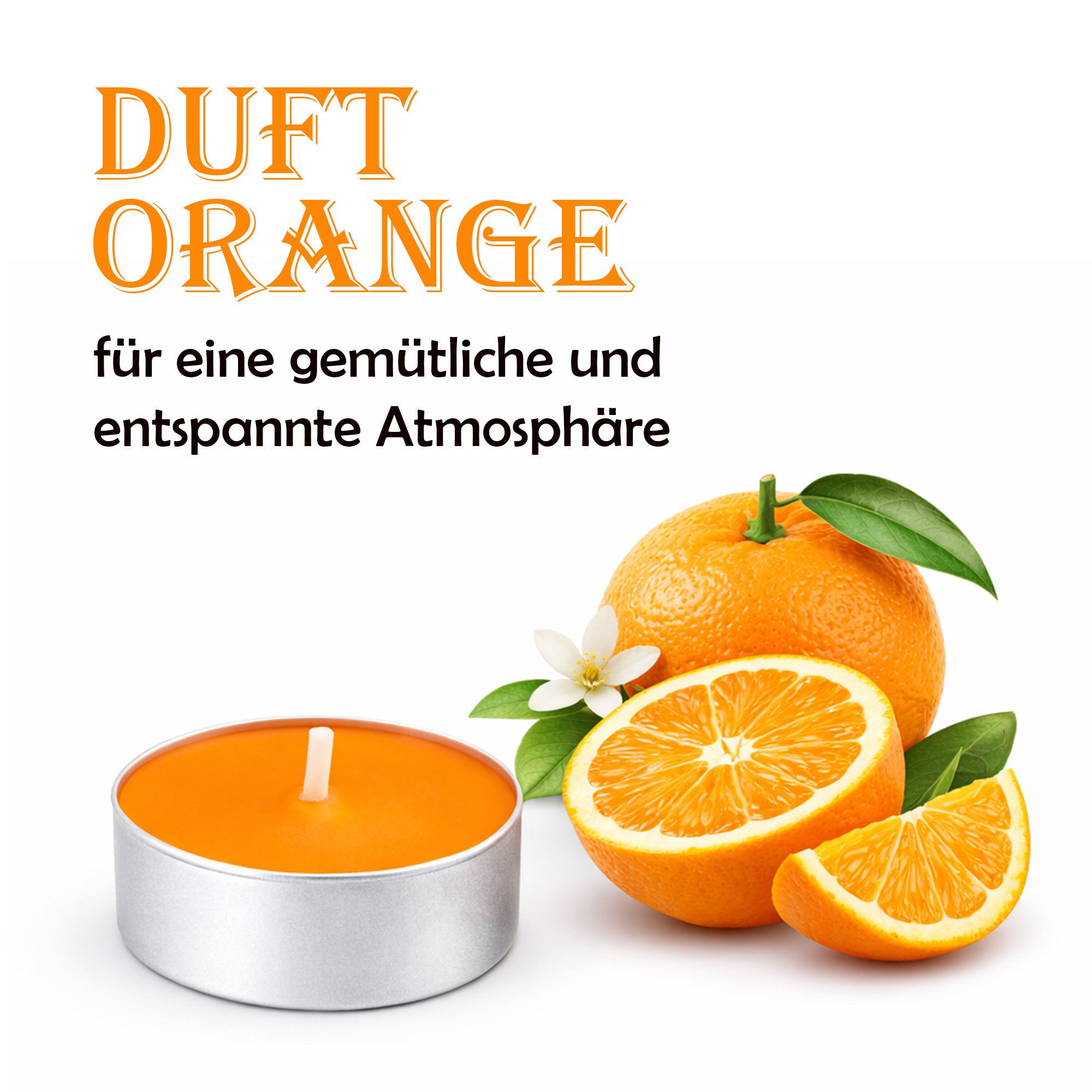 HS Candle Teelicht Duftkerze 4 Stunden Brenndauer (54-tlg), Teelicht Kerzen aus Wachs, Ø4 cm, Made in EU, Indoor & Outdoor – Bild 2 von 5