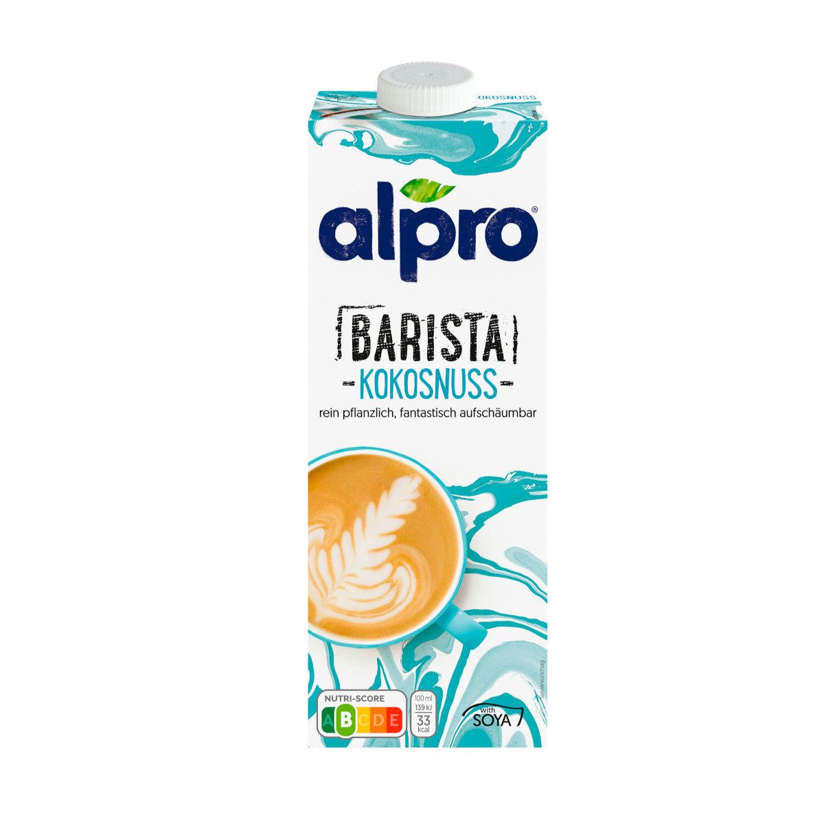 Alpro Pflanzenmilch, Alpro Barista Kokosnussdrink rein pflanzlich aufschäumbar UHT 1000 ml