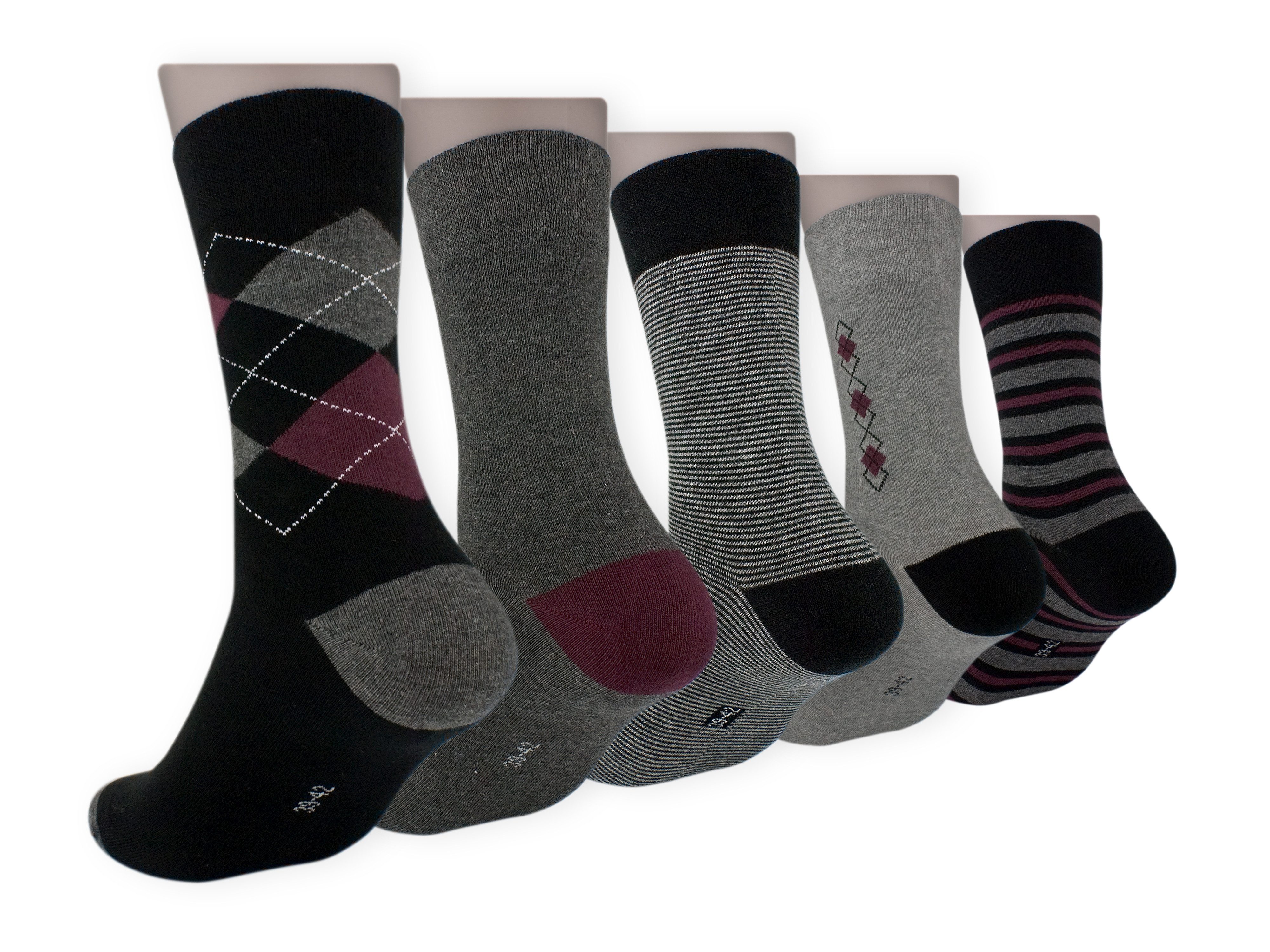 Die Sockenbude Komfortsocken - Bordeaux - günstig online kaufen
