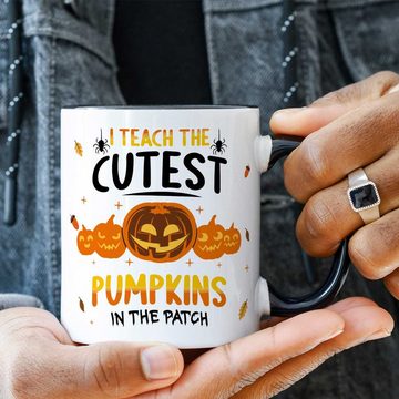 GRAVURZEILE Tasse mit Spruch - I teach the cutest Pumpkins - Schaurige Halloween Tasse