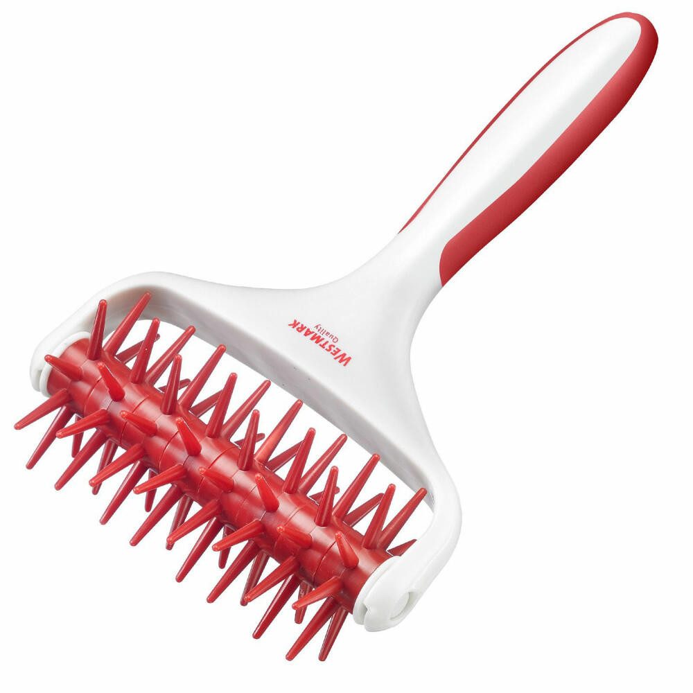 WESTMARK Teigschneider 1 Gitterroller, 19,5 cm + 1 Stipproller, 20 cm, Kunststoff, Weiß/Rot