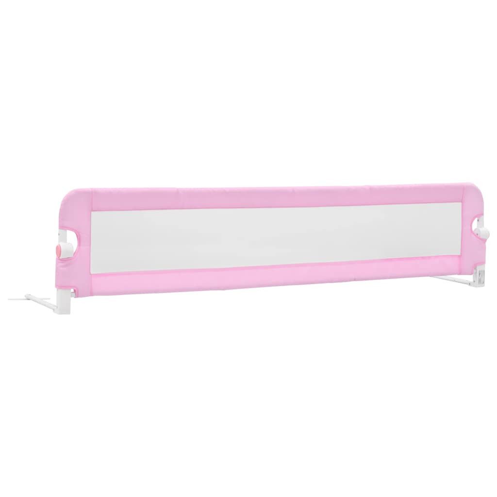 vidaXL Bett Kleinkind-Bettschutzgitter Rosa 180x42 cm Polyester (1-tlg)