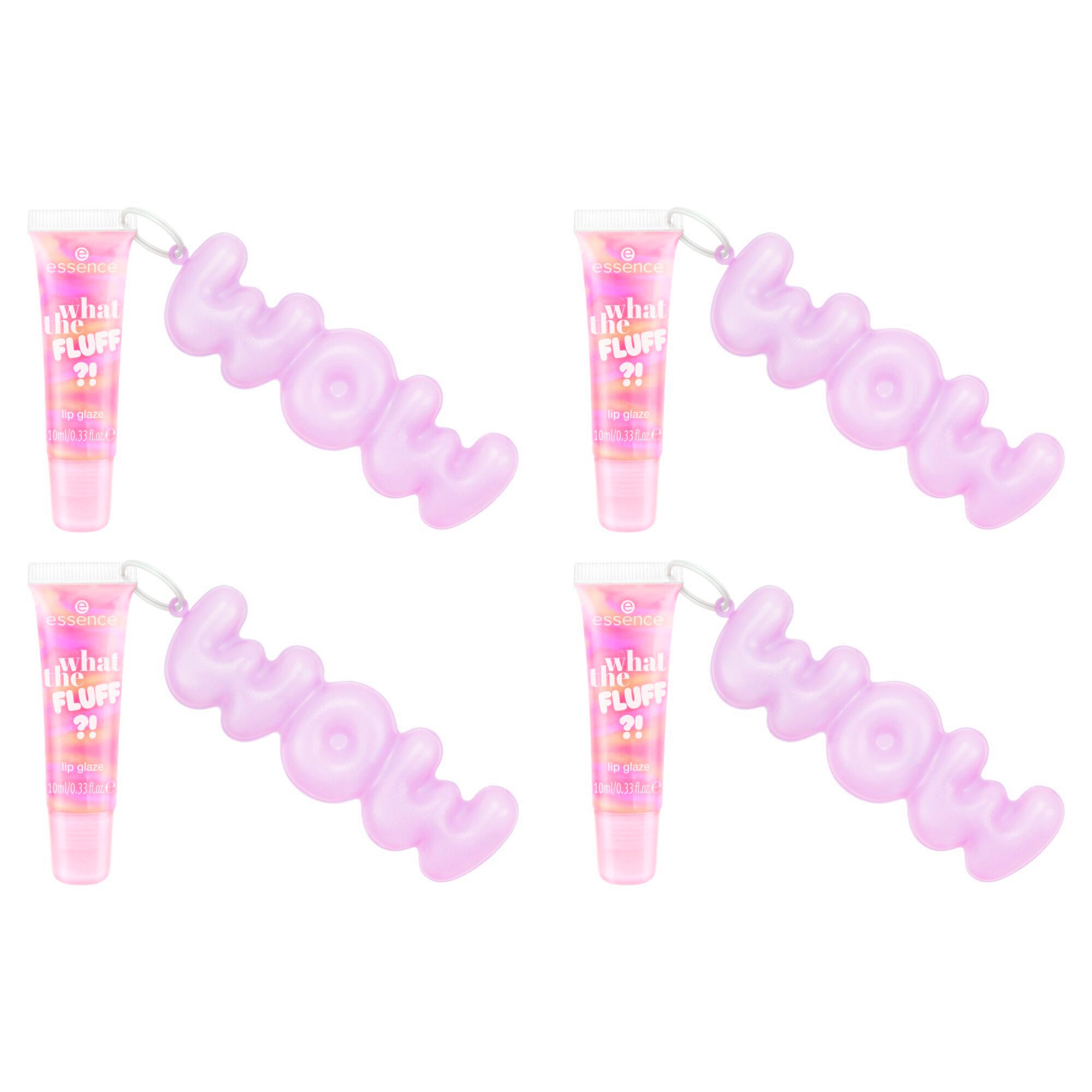 Essence Lipgloss WHAT THE FLUFF?! lip glaze, 4-tlg.