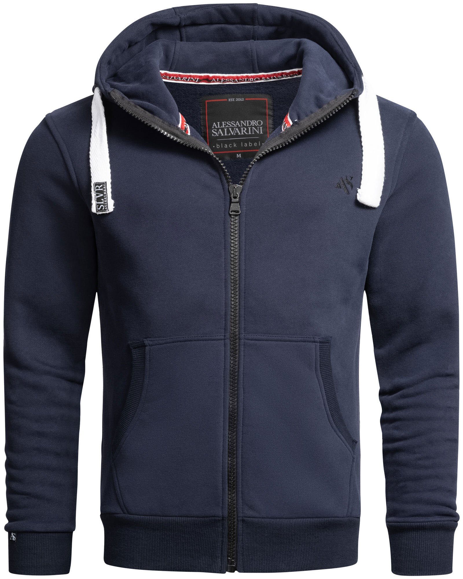 Alessandro Salvarini Sweatjacke ASVinzent warmer Hoodie Navy