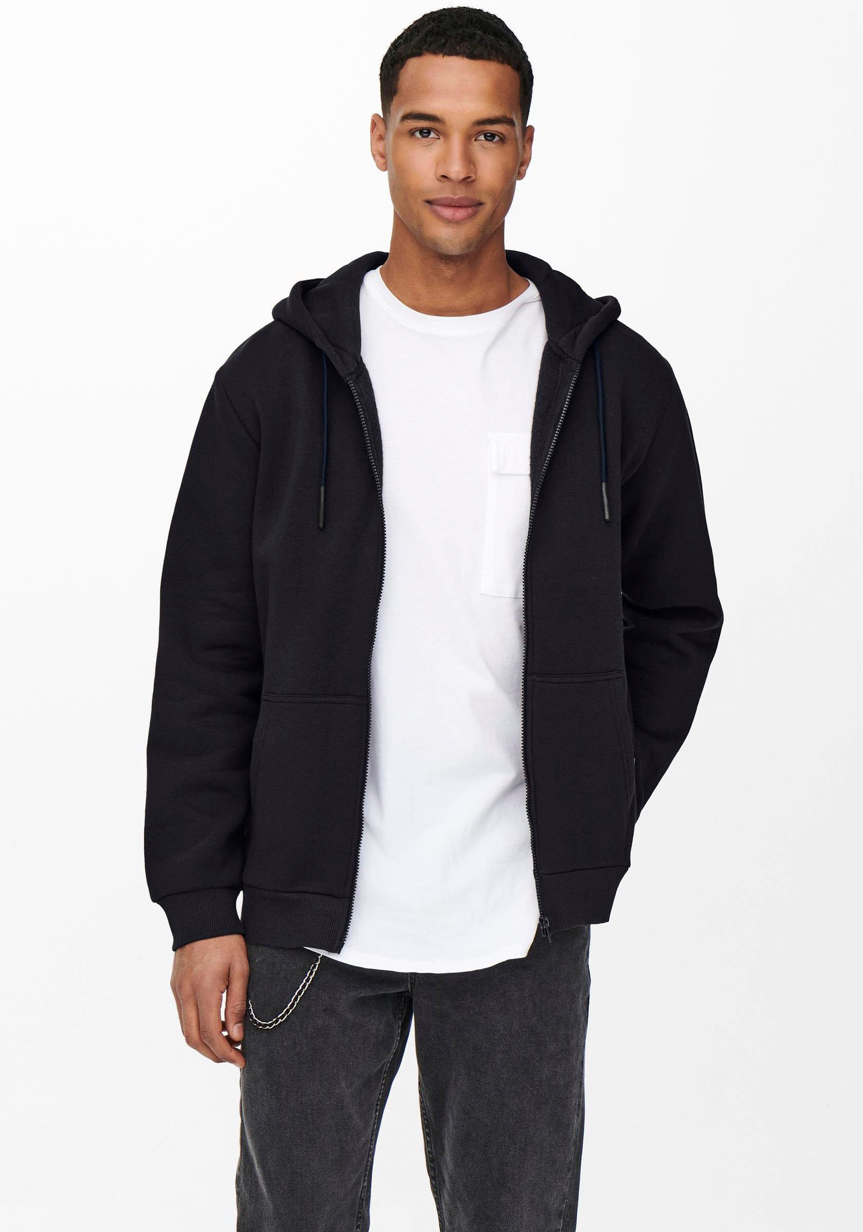 ONLY & SONS Kapuzensweatjacke CERES LIFE ZIP THR. HOODIE SWEAT