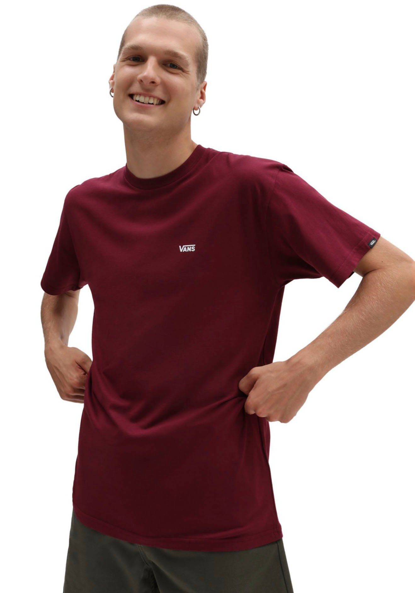 Vans T-Shirt LEFT CHEST LOGO TEE BURGUNDY