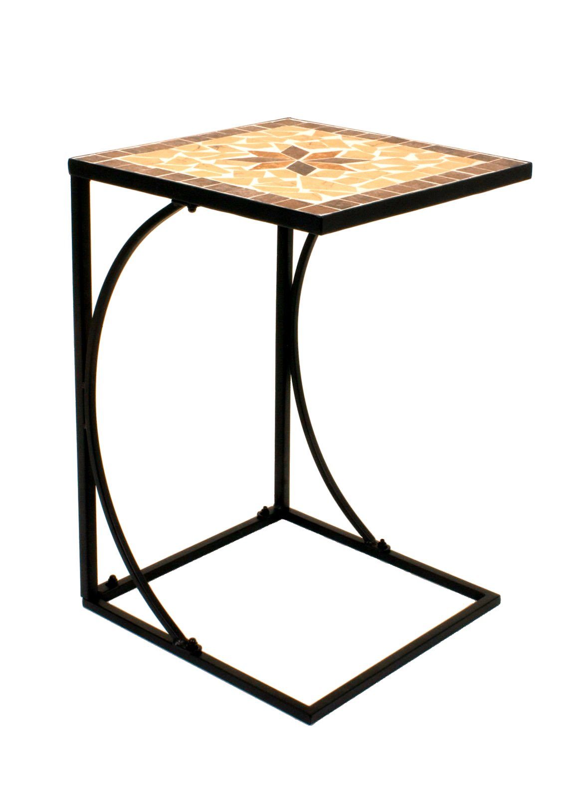 Spetebo Gartentisch Metall Beistelltisch eckig