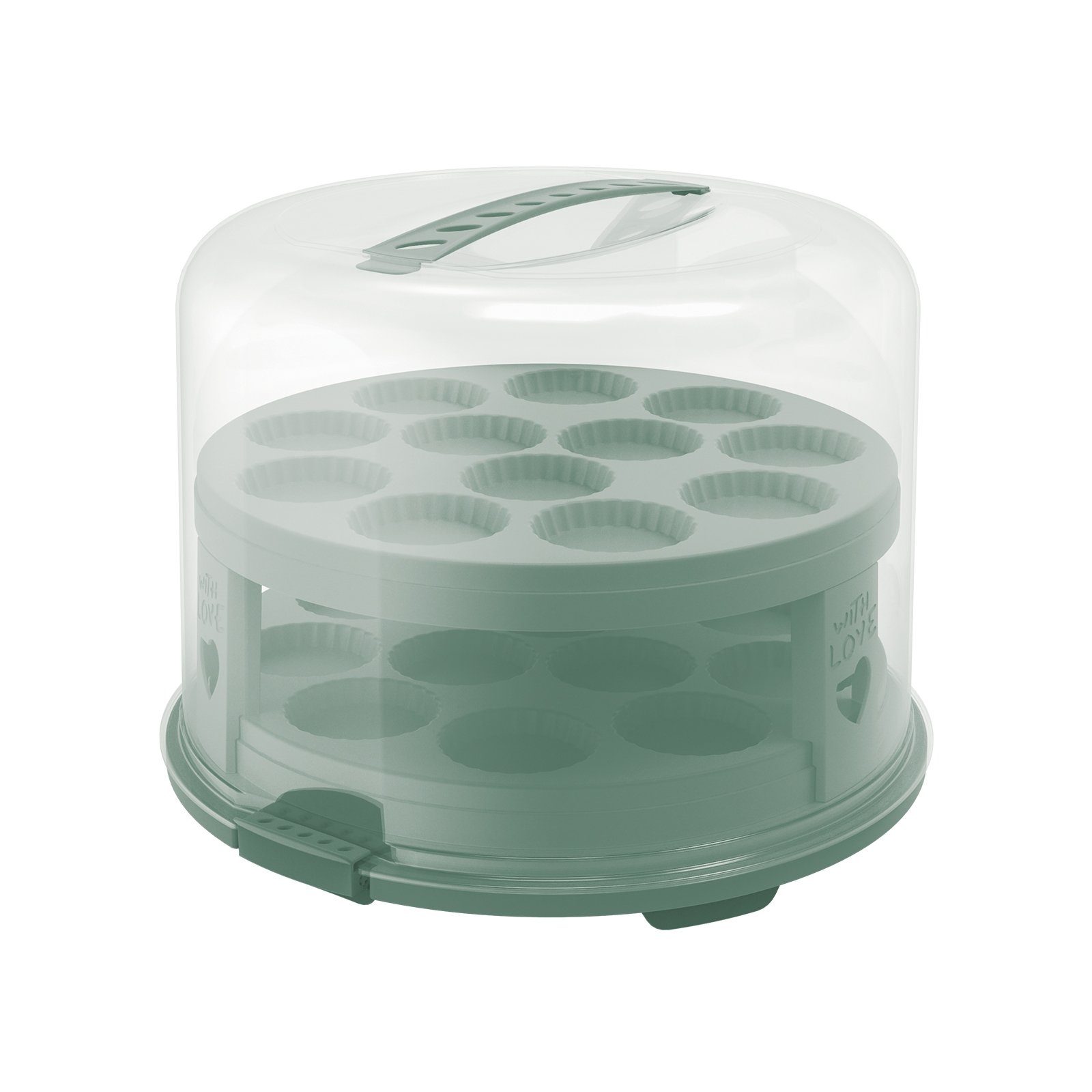 ROTHO Aufbewahrungssystem FRESH Tortenglocke hoch mit Trays, Kunststoff, Hergestellt in der Schweiz