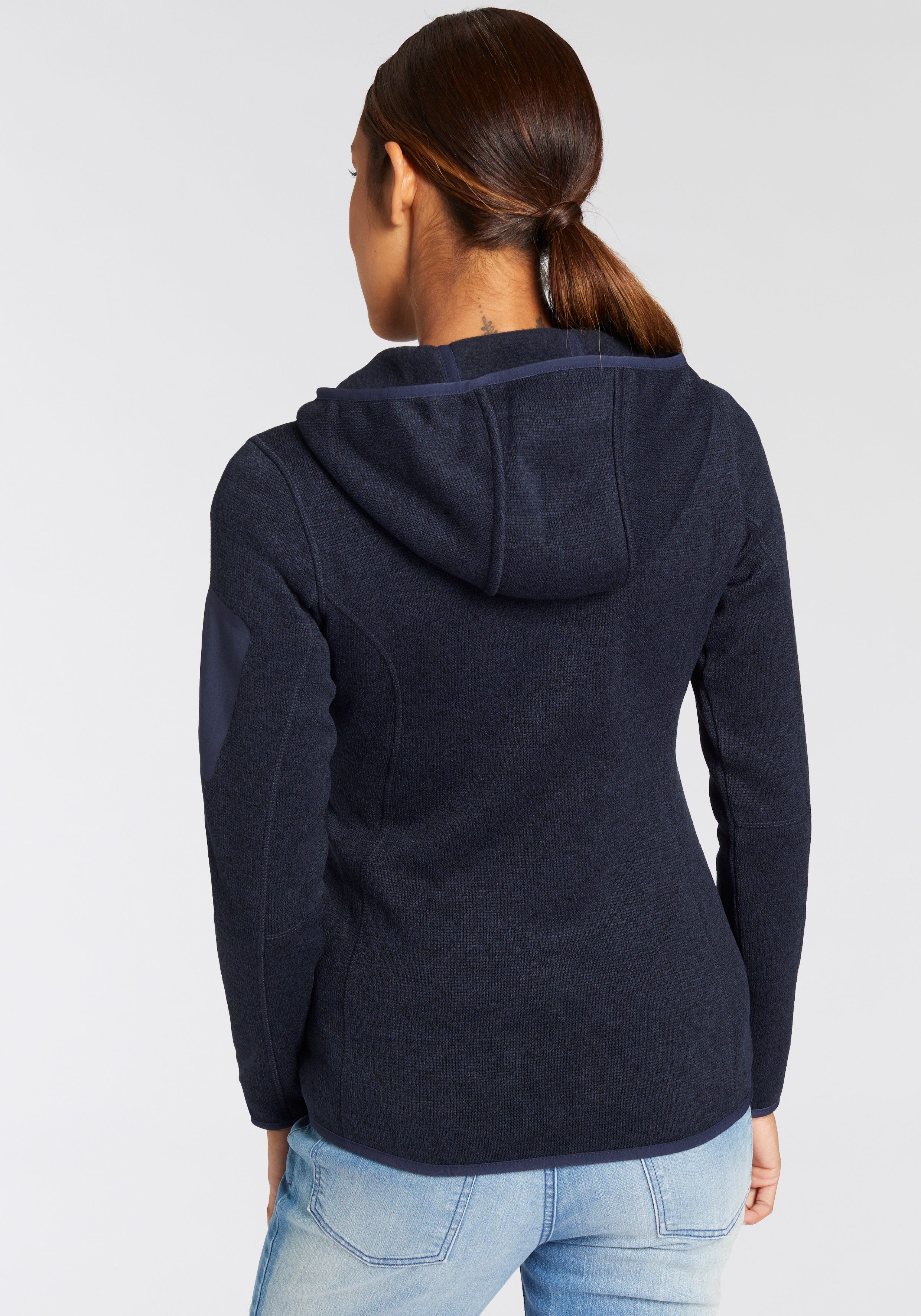 CMP Strickfleecejacke KNITTED MELANGE HOODY WOMAN HOODY (1-St) für Outdoor- günstig online kaufen