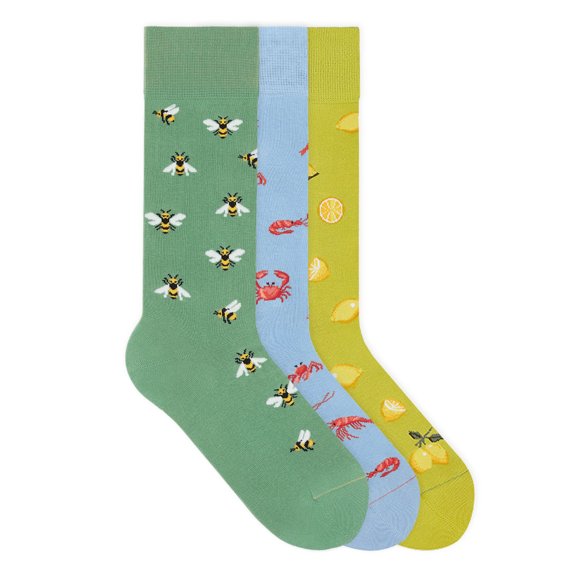 von Jungfeld Socken Seasonal Icon Bundle Bio-Baumwolle 36-46 Unisex (3-Paar, 3 Paar)