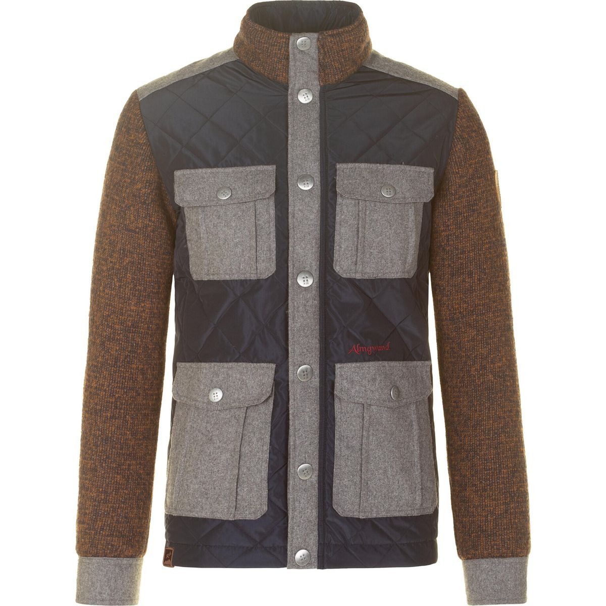 Almgwand Fleecejacke Deichselspitze Stilvolle Hybridjacke aus Stepp und Wollstrick mit winddichtem