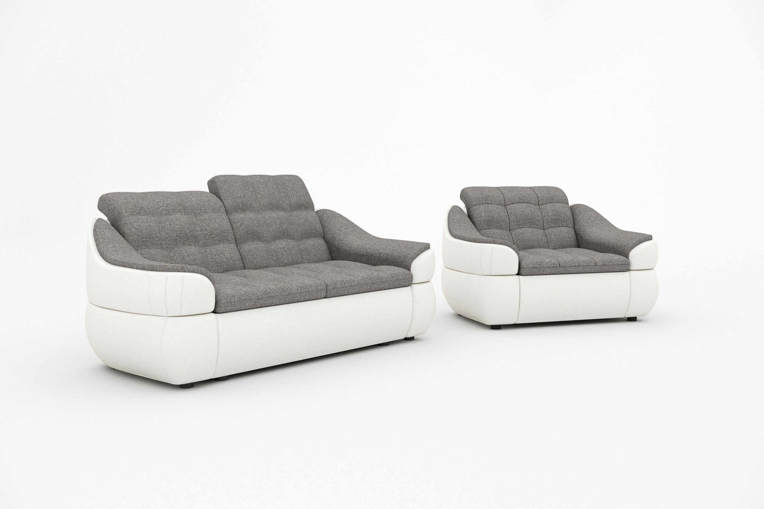 Stylefy Polstergarnitur Modern Sessel, 2-Sitzer Alisa, aus (Set und Design bestehend (2-tlg), Sofa