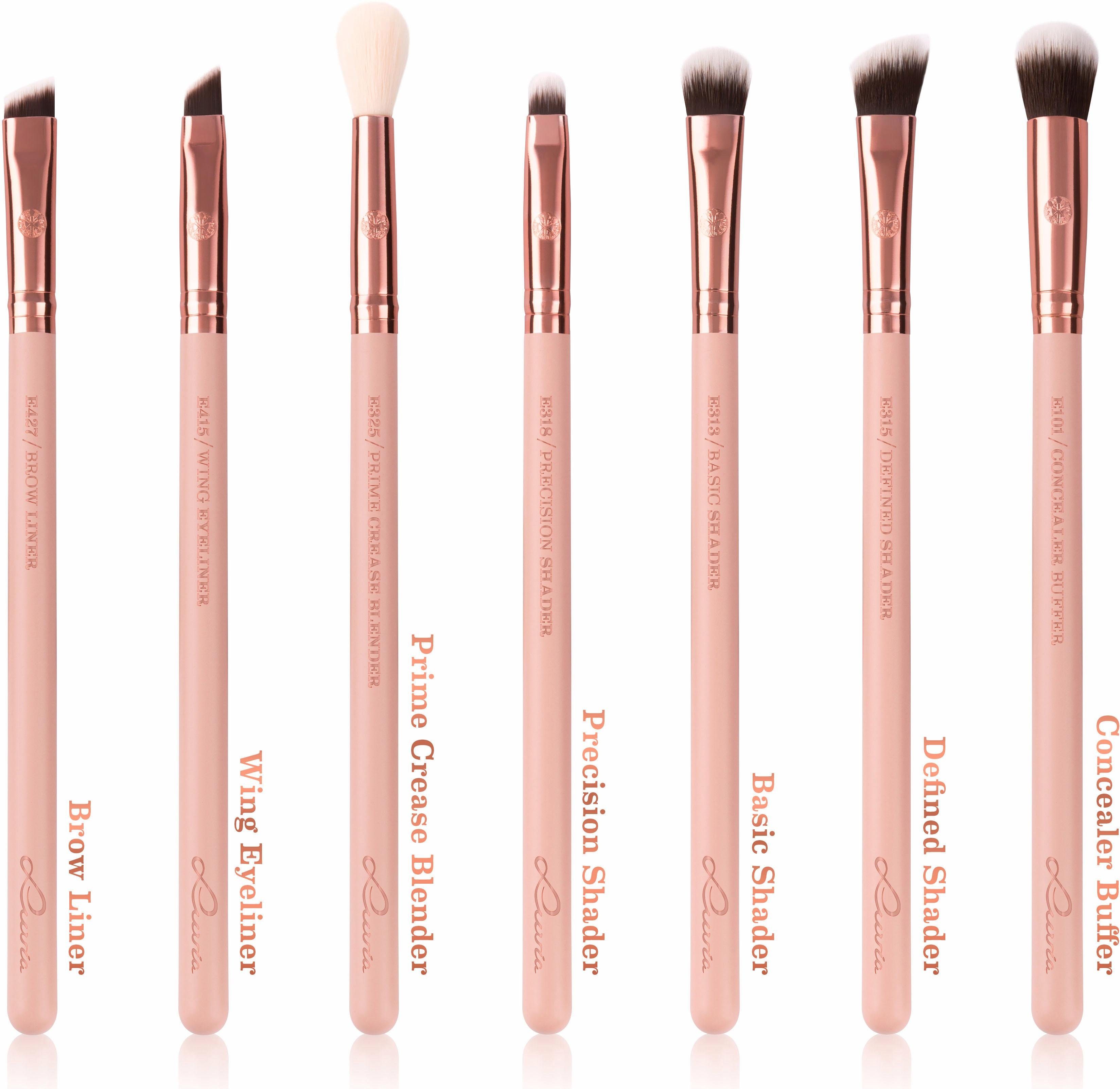Luvia Cosmetics Kosmetikpinsel-Set ESSENTIAL BRUSHES - ROSE GOLDEN VINTAGE, 15 tlg., vegan