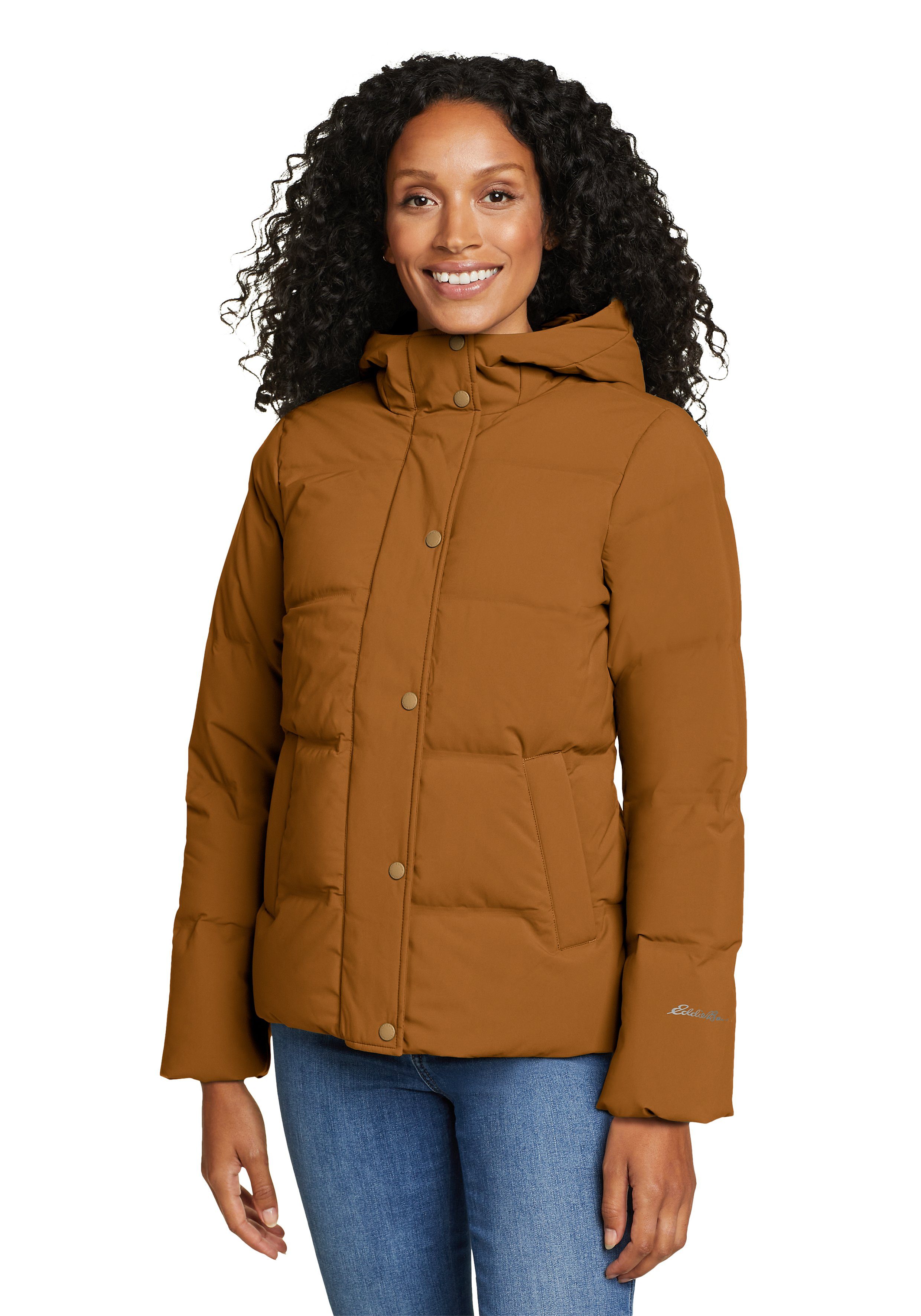 Glacier Daunenjacke mit Daunenjacke Rost Kapuze Peak Eddie Bauer