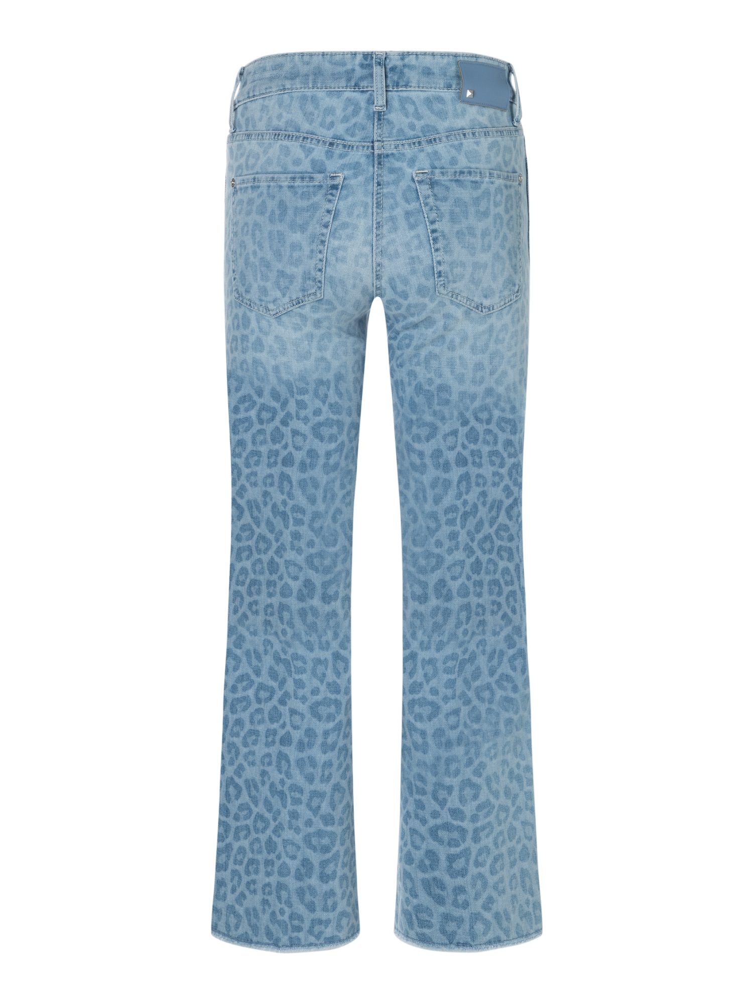 Cambio Stretch-Hose blau, Casual, Baumwolle, Animalprint, Regular Fit, Mittel
