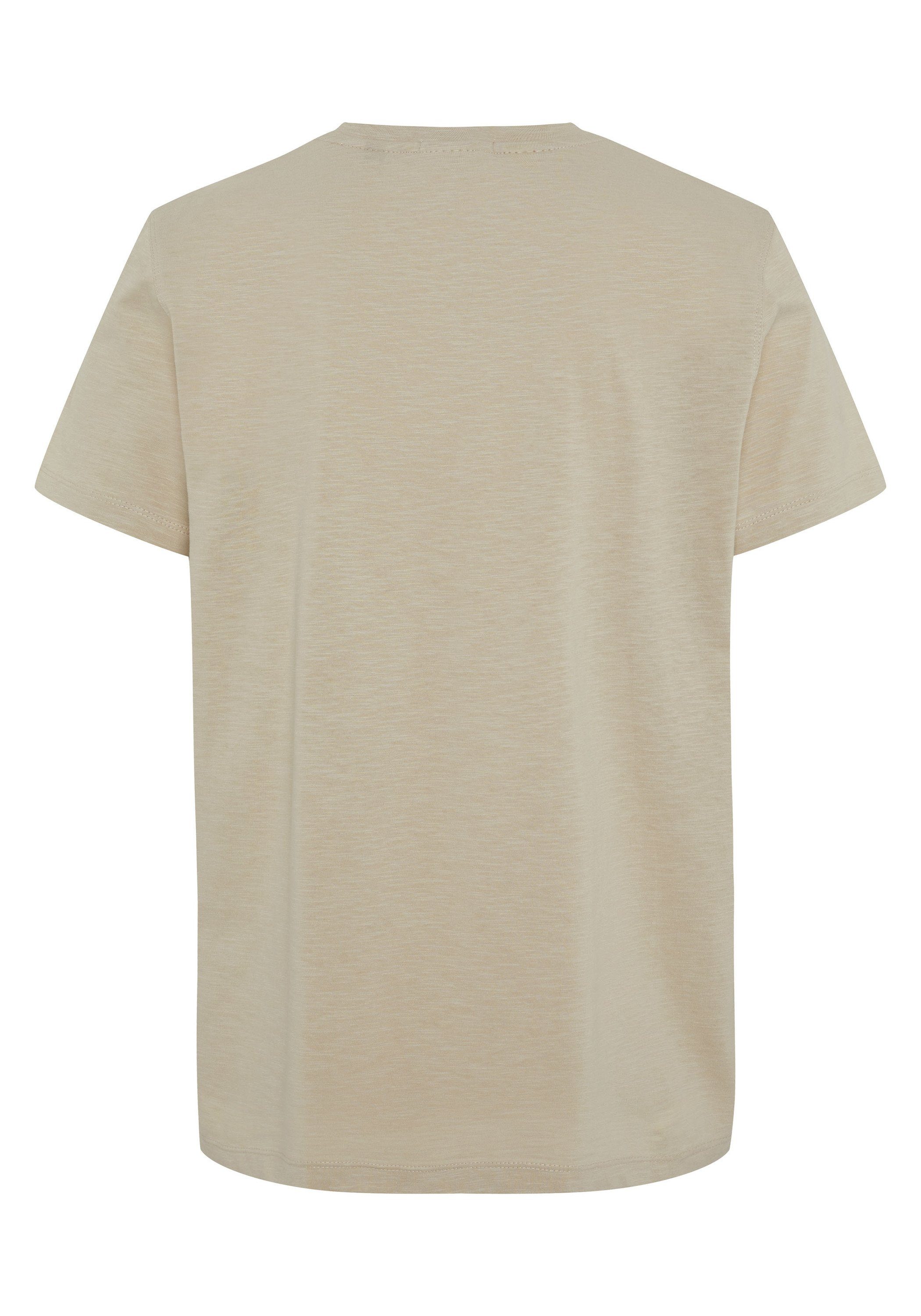 Allover-Textur mit T-Shirt Oxford Tan 15-1306 1 Chiemsee Print-Shirt