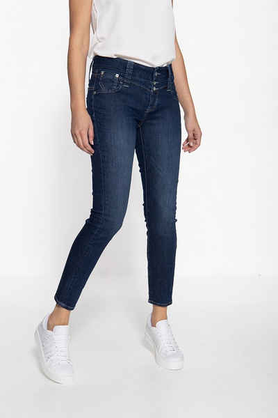 ATT Jeans Slim-fit-Jeans Leoni mit breitem Bund und markanten Aufsatztaschen