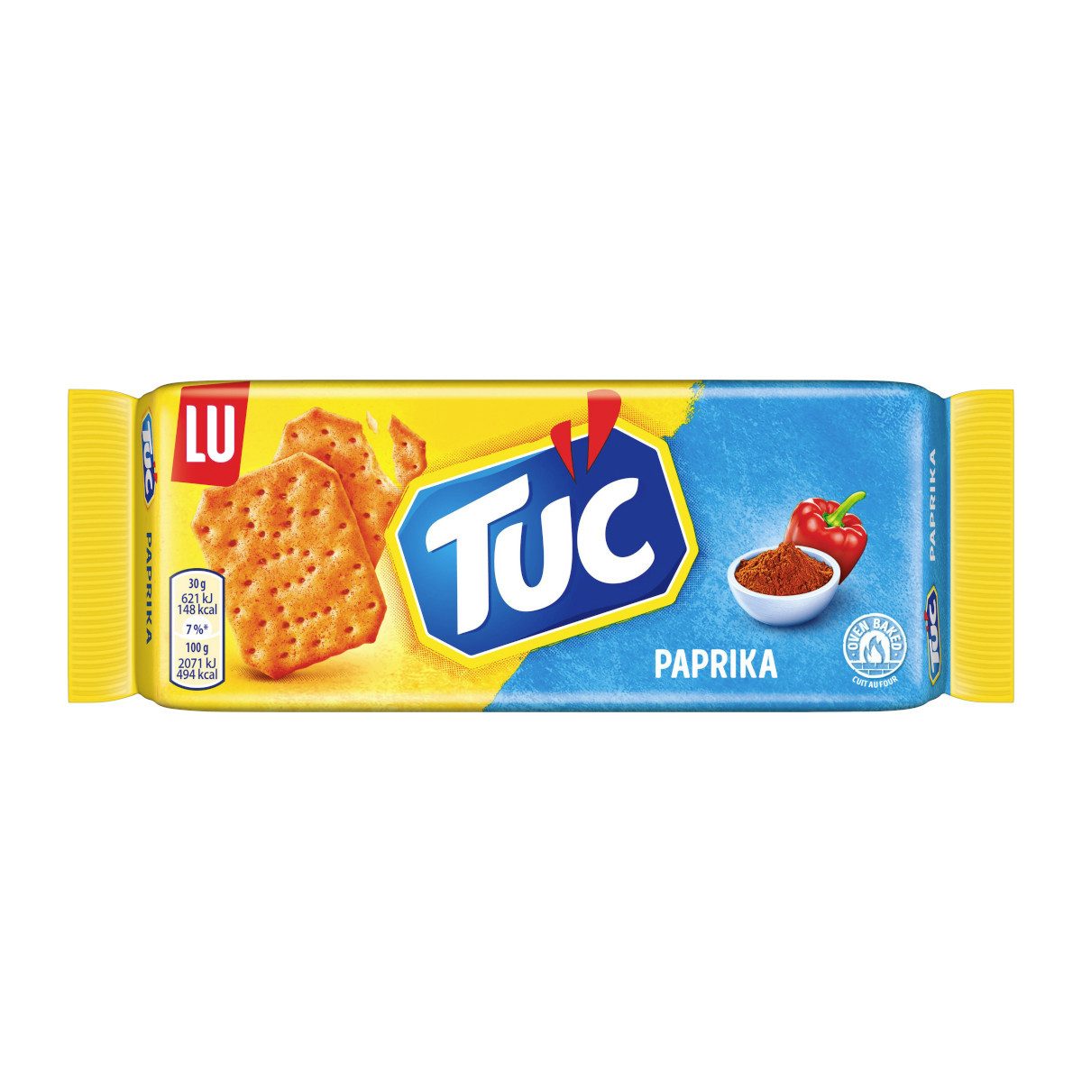 Tuc Knabberei, Tuc Cracker mit Paprika Geschmack ein Knabberspaß 100g 6er Pack