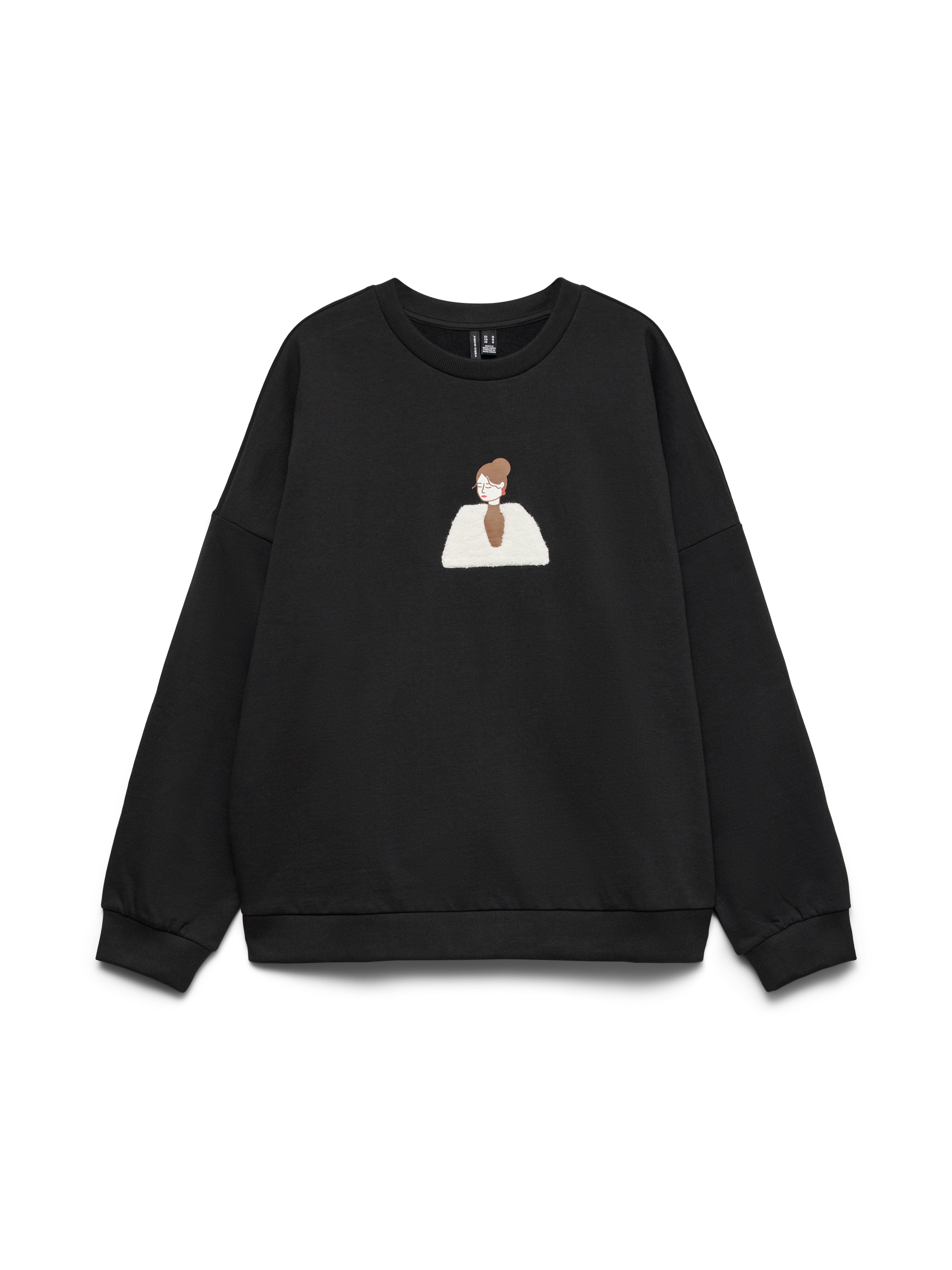 Vero Moda Sweatshirt VMAMANDA BEA LS SWEAT BOX JRS Baumwollmischung, regular fit