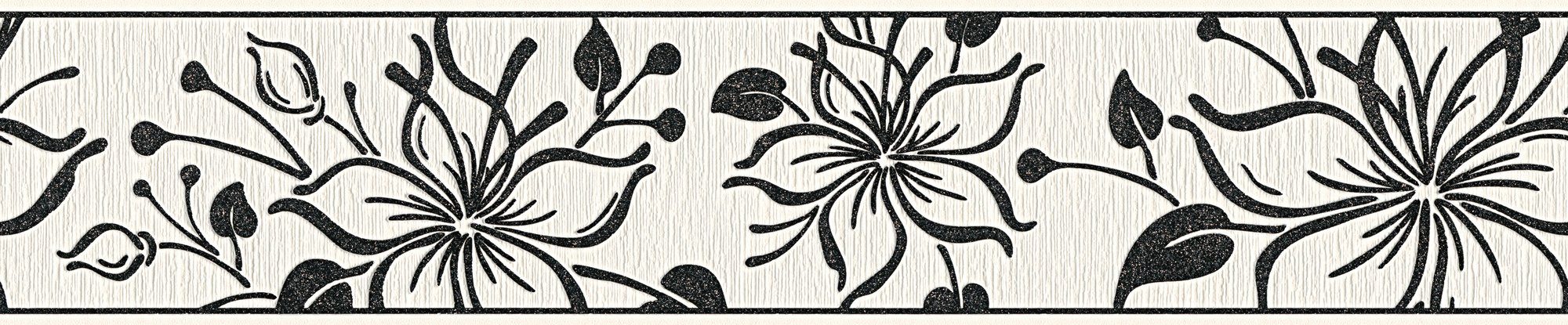 Empfohlener Versandhandel A.S. Création Bordüre Only Borders, Tapete Holzoptik Bordüre floral, aufgeschäumt, schwarz/weiß